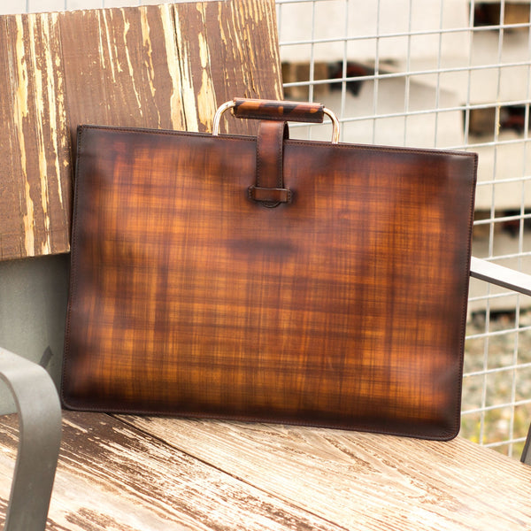 Xander Satchel Patina Bag - Premium Luxury Travel from Que Shebley - Shop now at Que Shebley