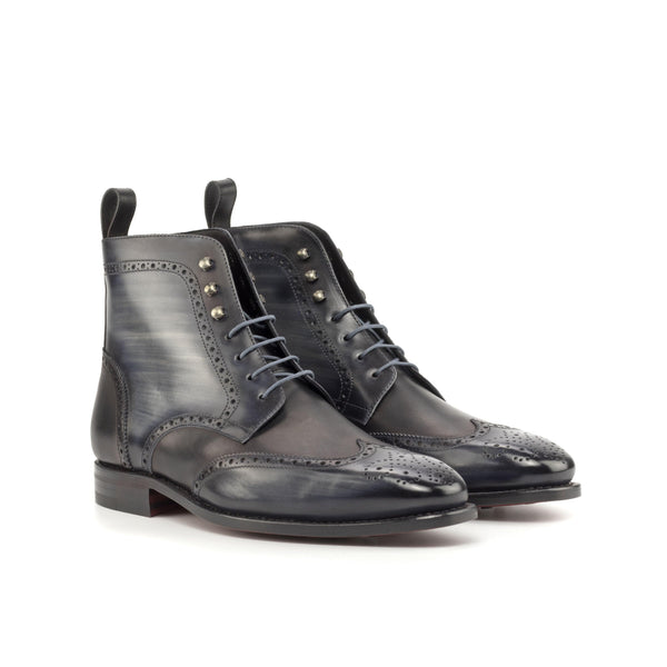 Zdan Military Brogue Patina Boots II - Premium wholesale from Que Shebley - Shop now at Que Shebley