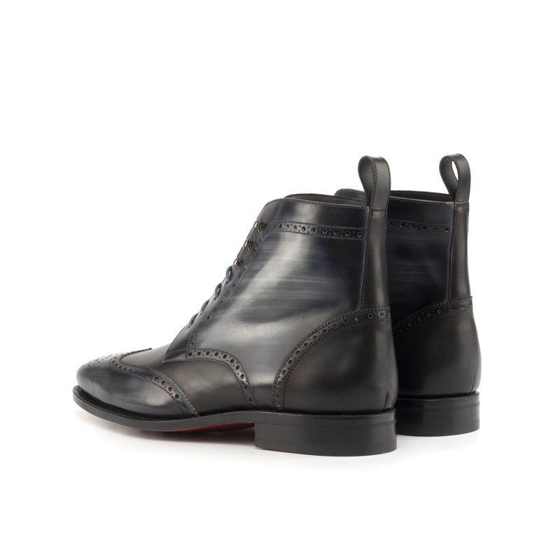 Zdan Military Brogue Patina Boots - Premium Men Dress Boots from Que Shebley - Shop now at Que Shebley