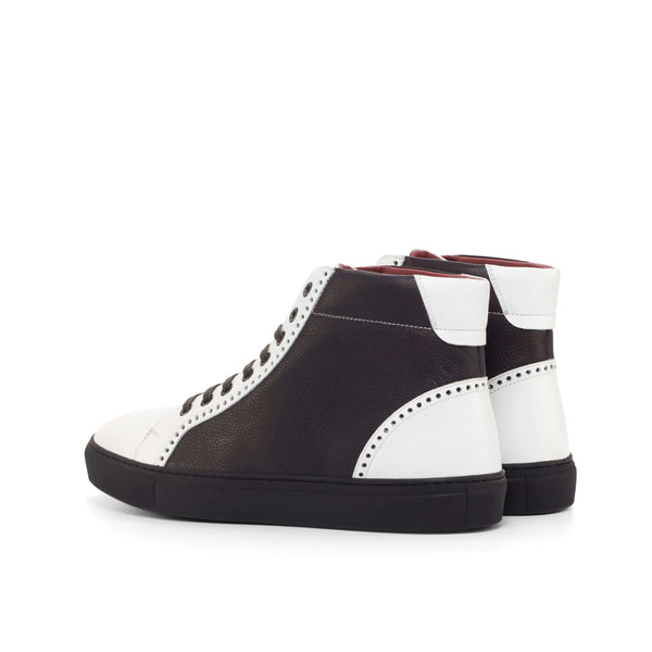 Black and white AF19 High Kicks Sneakers II displayed stylishly for trendy footwear