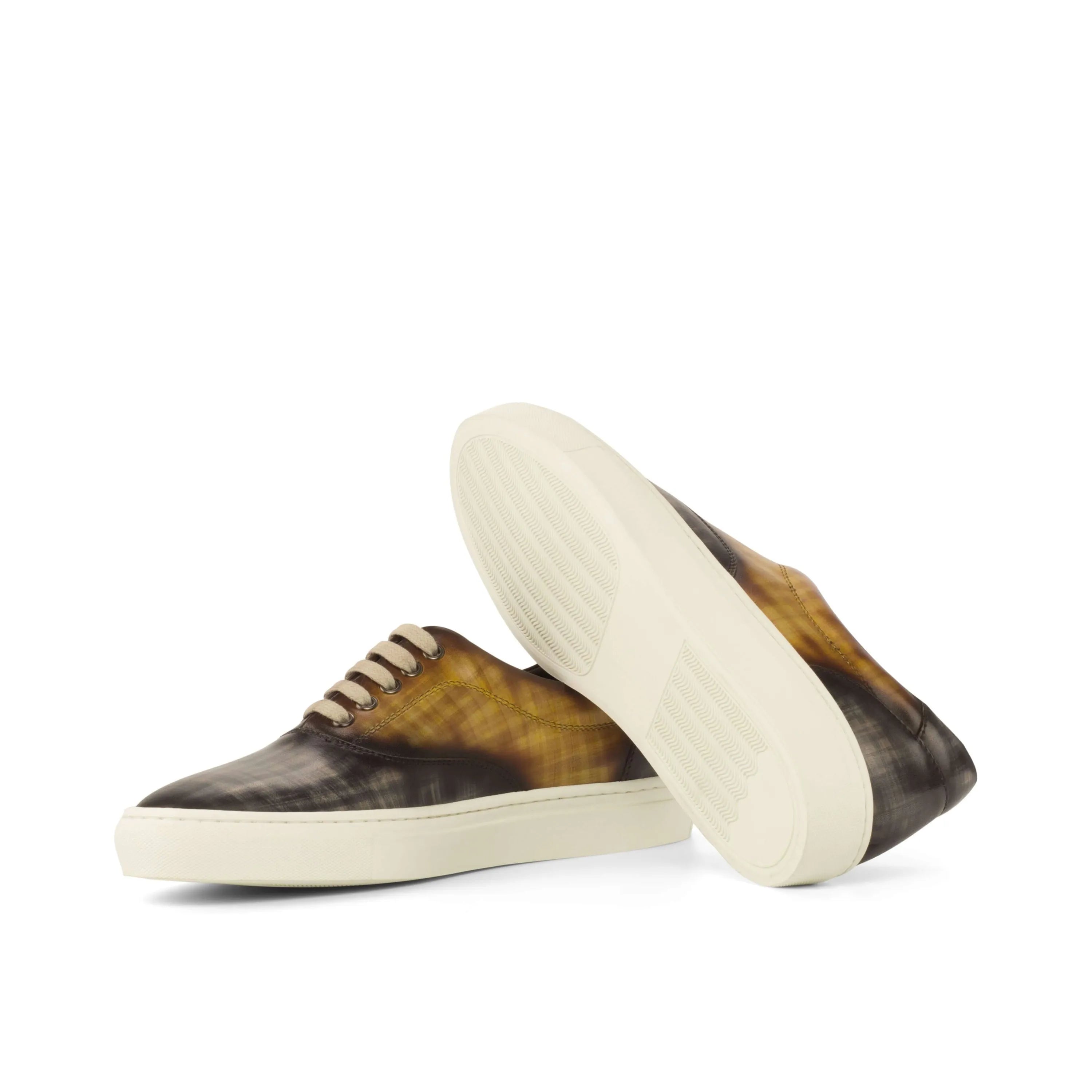 Two-toned leather sneakers, Alex Top Sider Patina Sneaker, stylish crust patina design