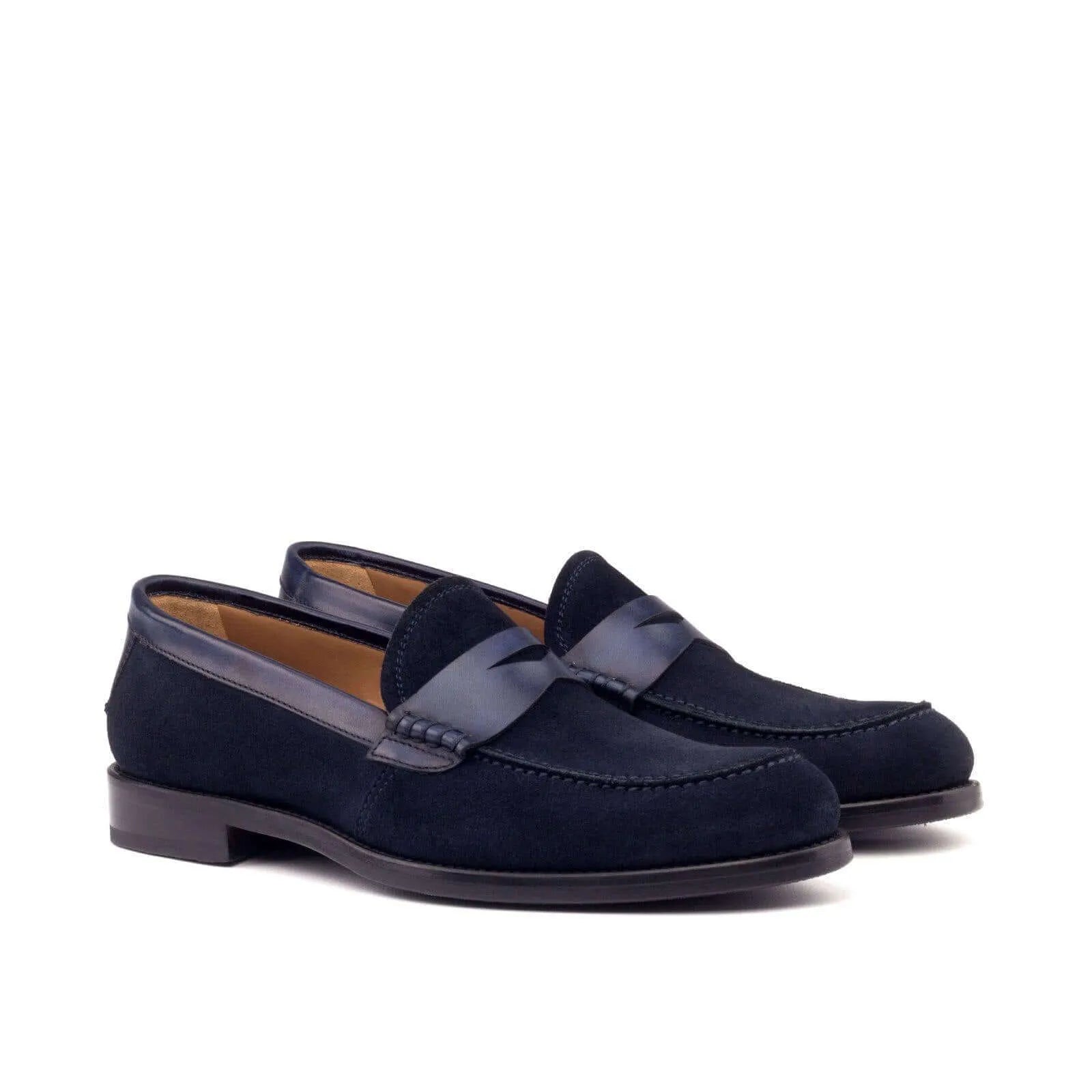 Pair of navy blue suede Alis Ladies Loafers for stylish and comfortable footwear