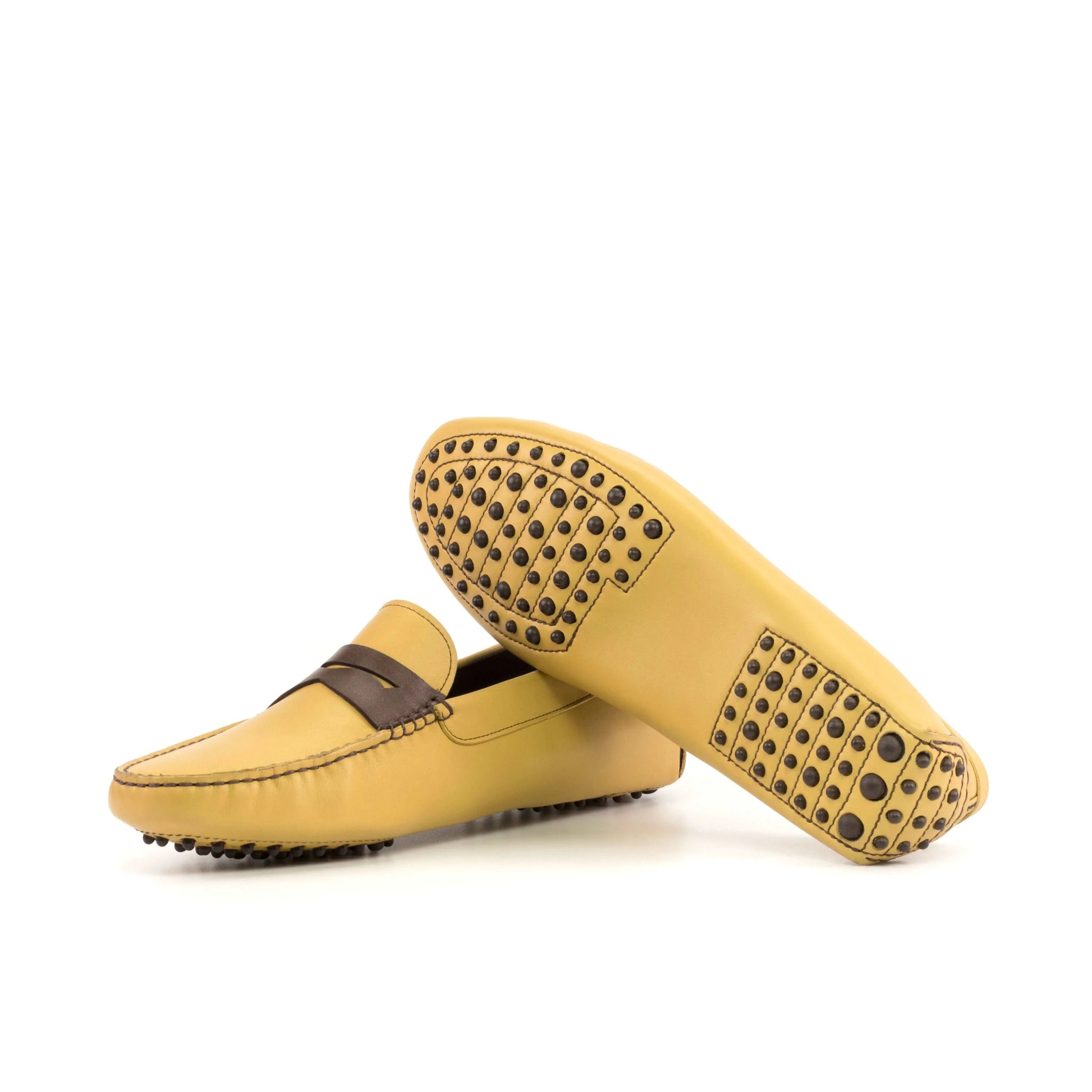 Tan Nappa Italian Leather Bellatrix Driver driving loafers for stylish comfort