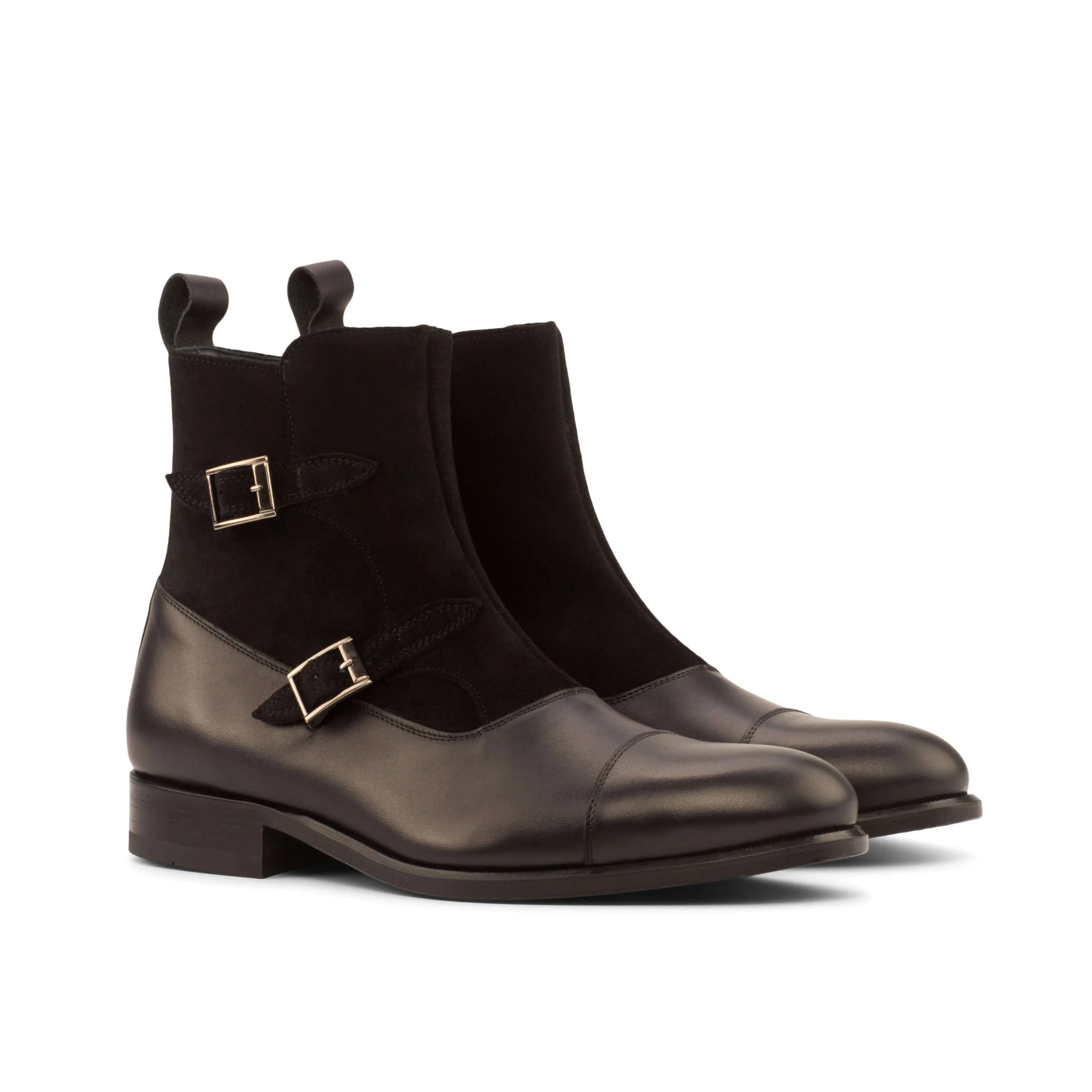 Leather and suede monk strap Benny Octavian Boots for stylish footwear choices