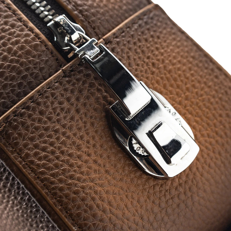 Elandro Satchel Briefcase in Italian full-grain leather with coded lock