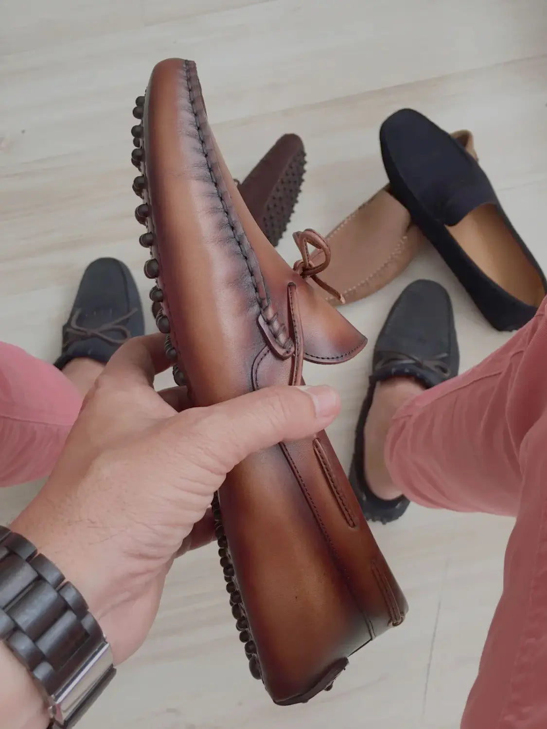 Brown leather driving loafer featured in The NEW Driving Mocassin has arrived article.