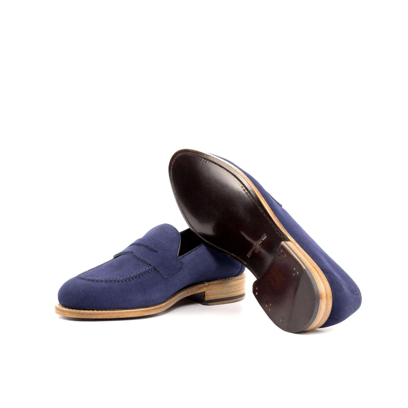 Blue suede loafers from Cadi Flex Loafers featuring Goodyear construction and flexible design