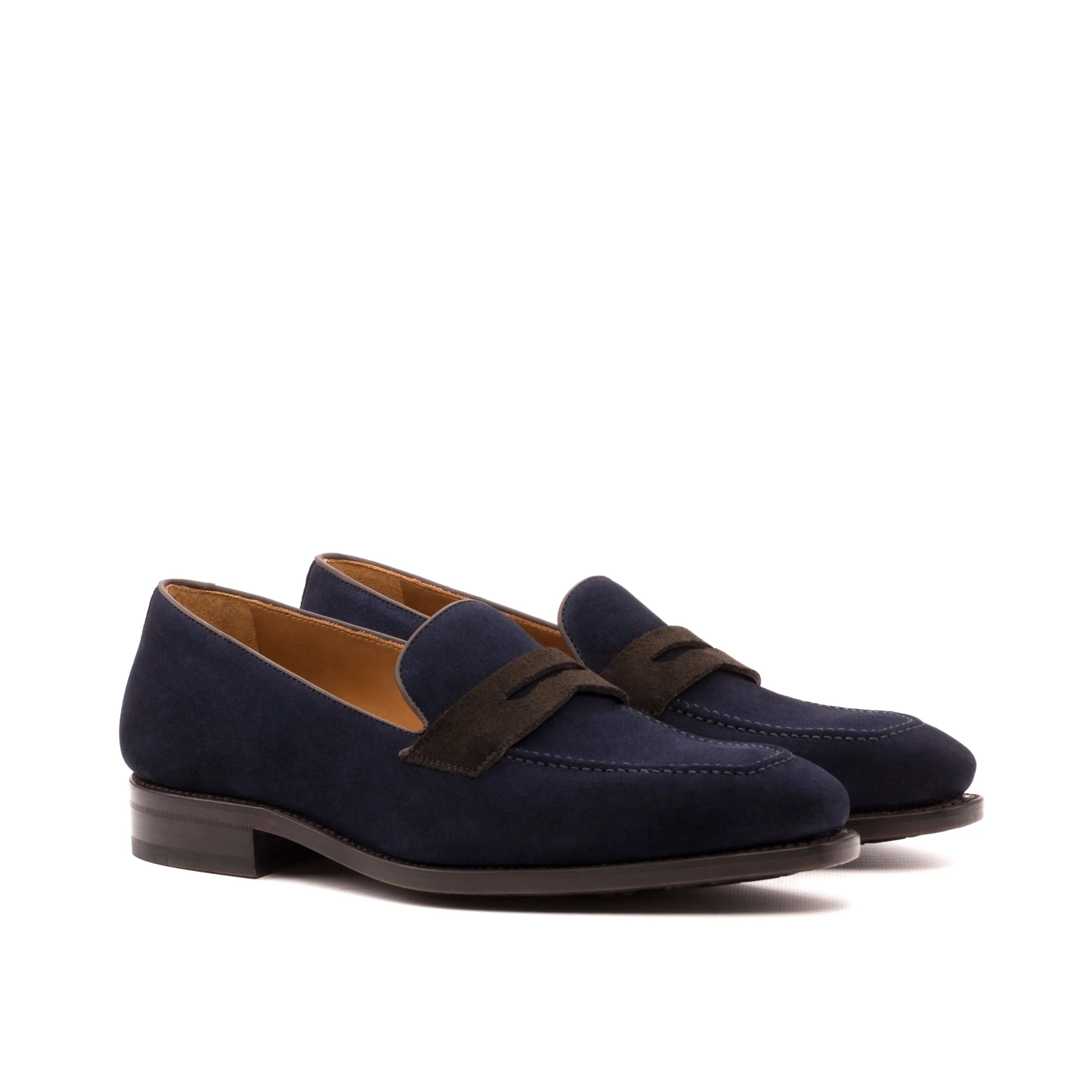 Navy blue Cagle Loafers displayed as stylish footwear option for various occasions
