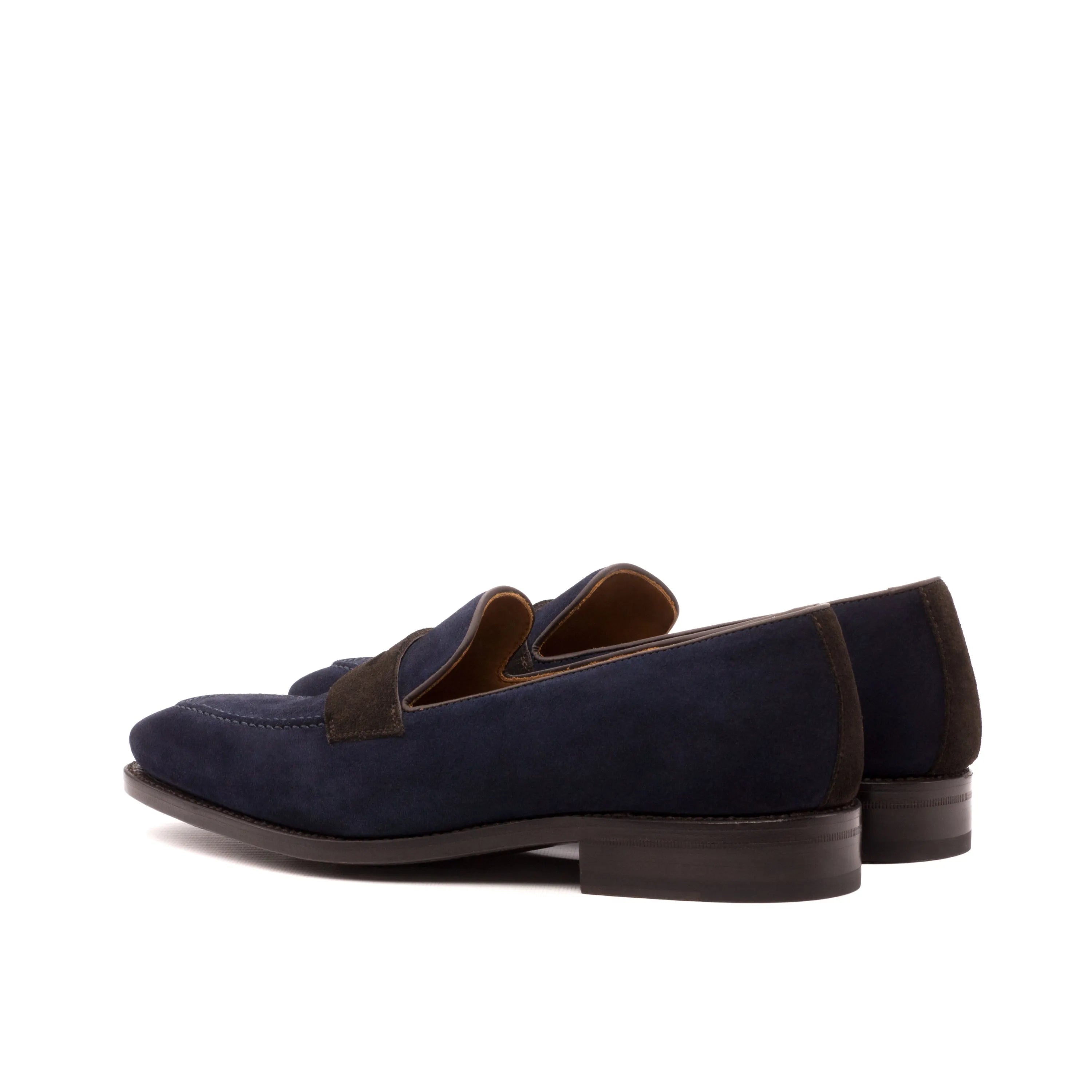 Navy suede Cagle Loafers featured as a stylish footwear choice for versatile outfits