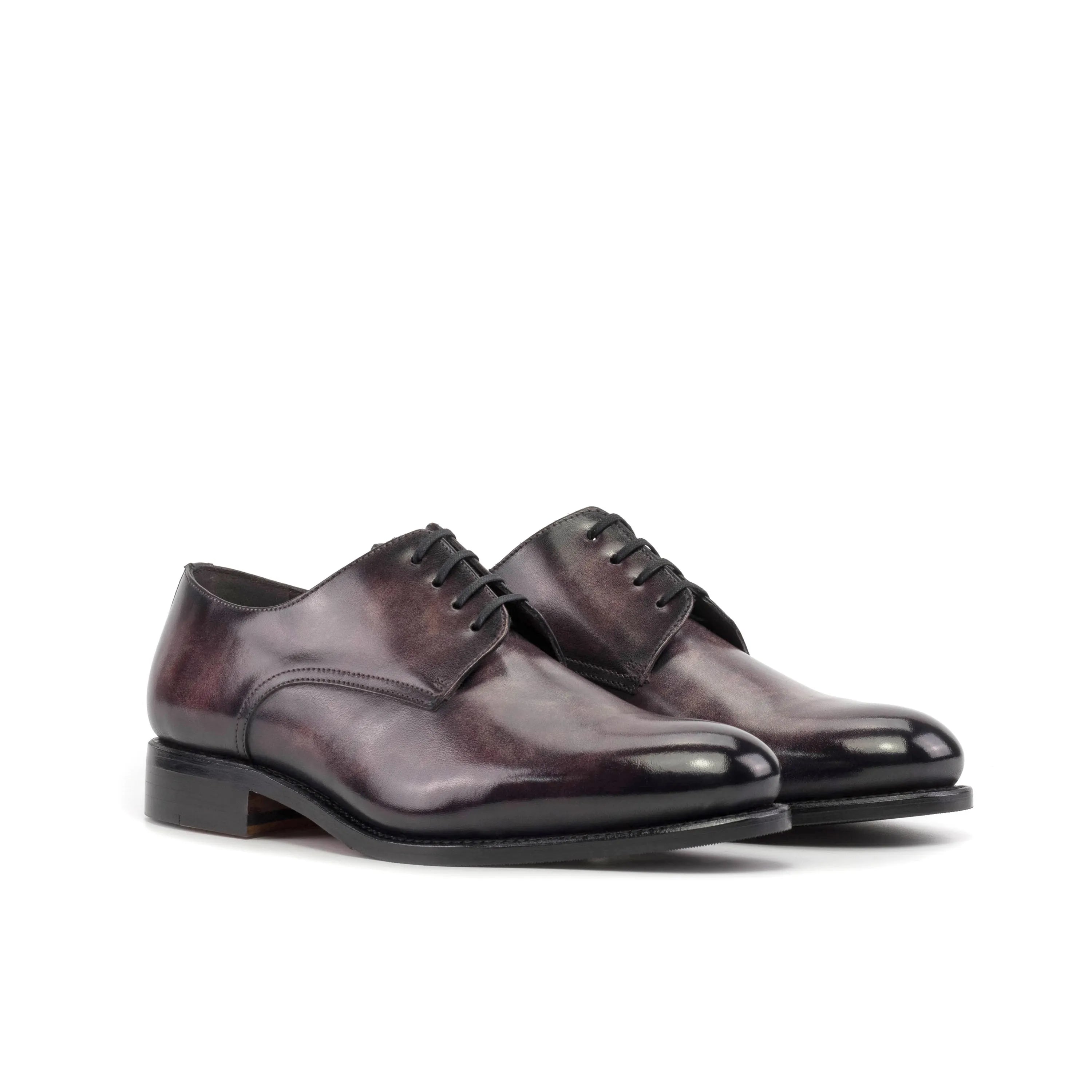Pair of Capella Patina Derby shoes featuring elegant leather craftsmanship