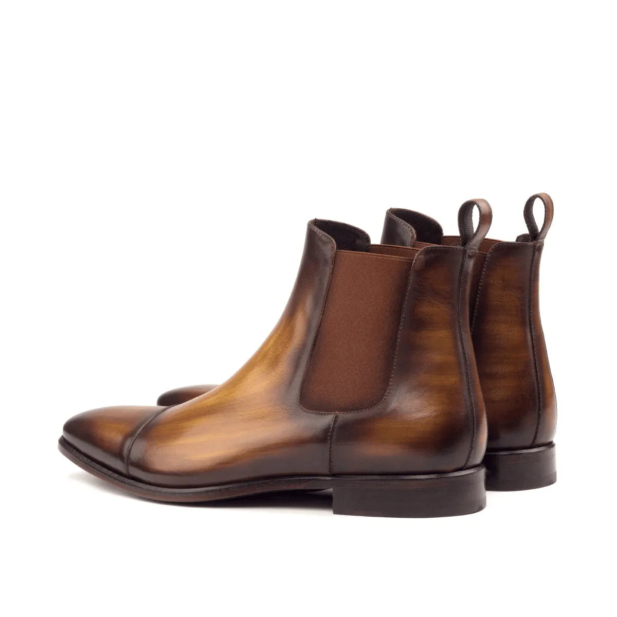 Brown Leather Caratacos Patina Chelsea Boots for stylish and durable footwear