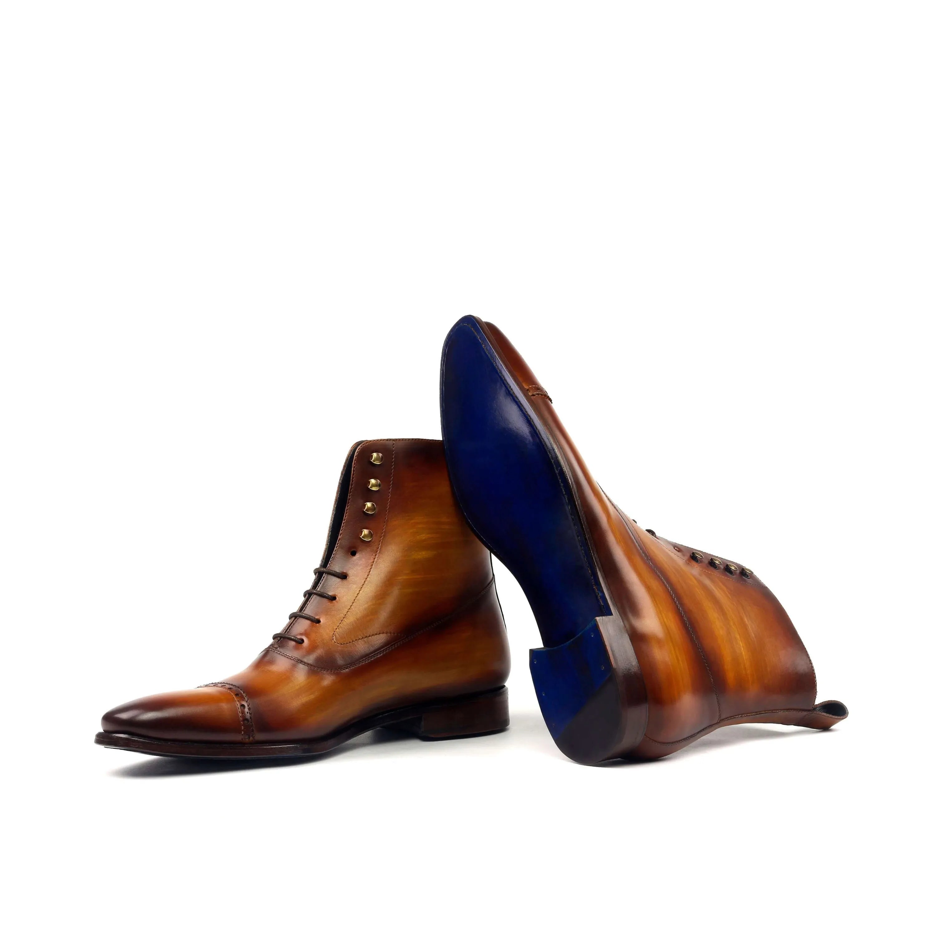 Brown leather lace-up Chalky W Balmoral Boots II, a pair of luxury bespoke shoes for men