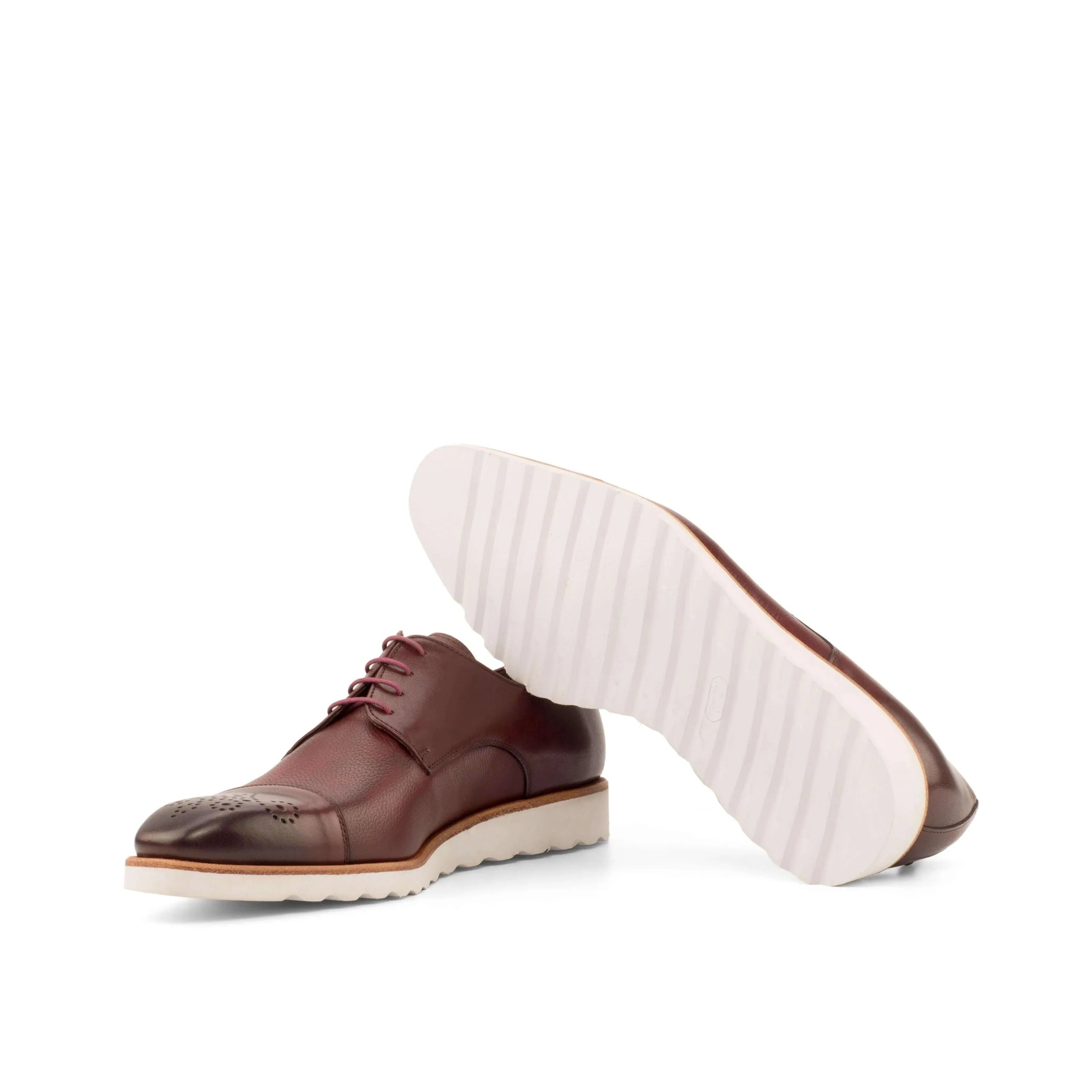 Burgundy leather Chaska Derby Shoes II showcasing stylish derby shoes design