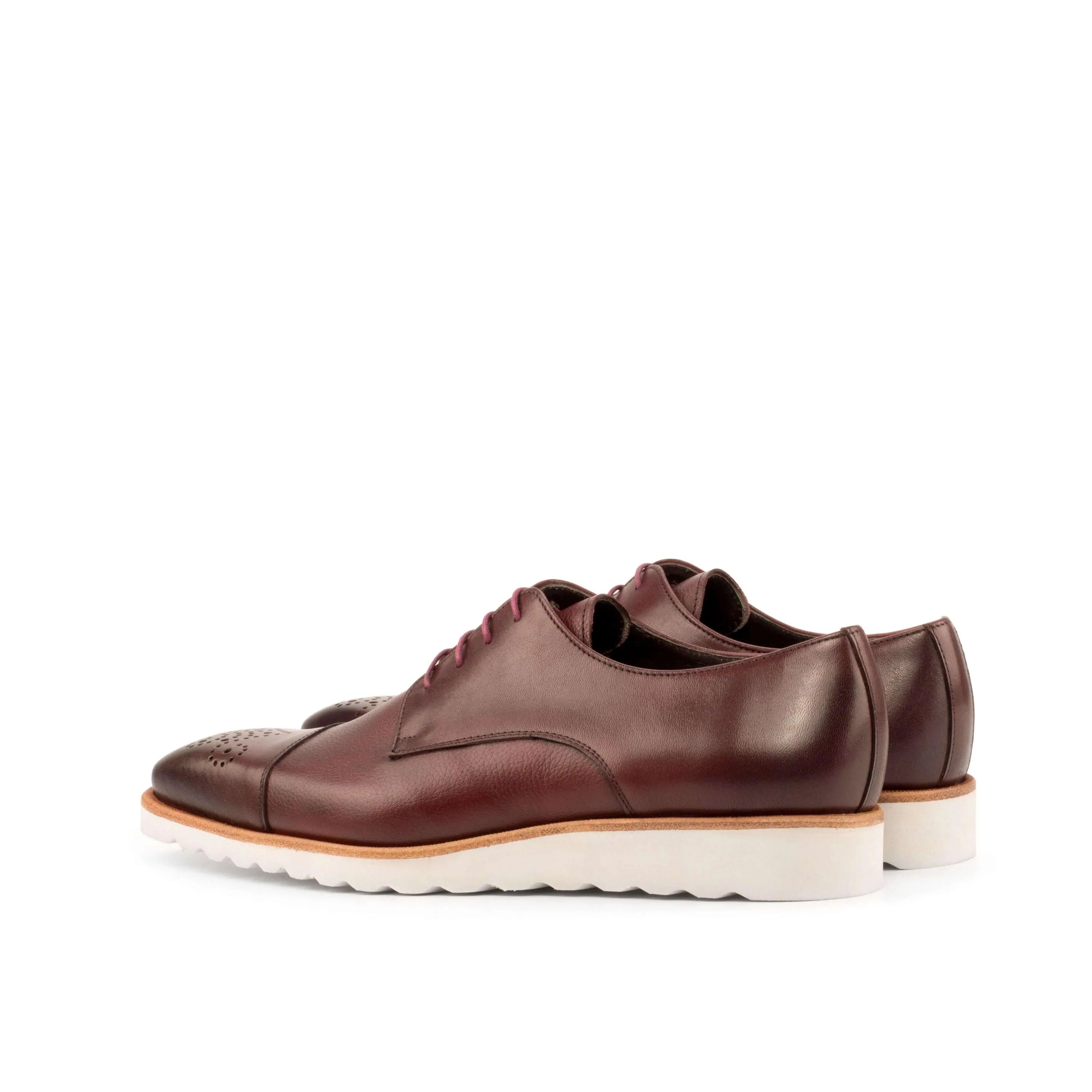 Burgundy leather Chaska Derby Shoes II, sophisticated derby shoes for elegant occasions