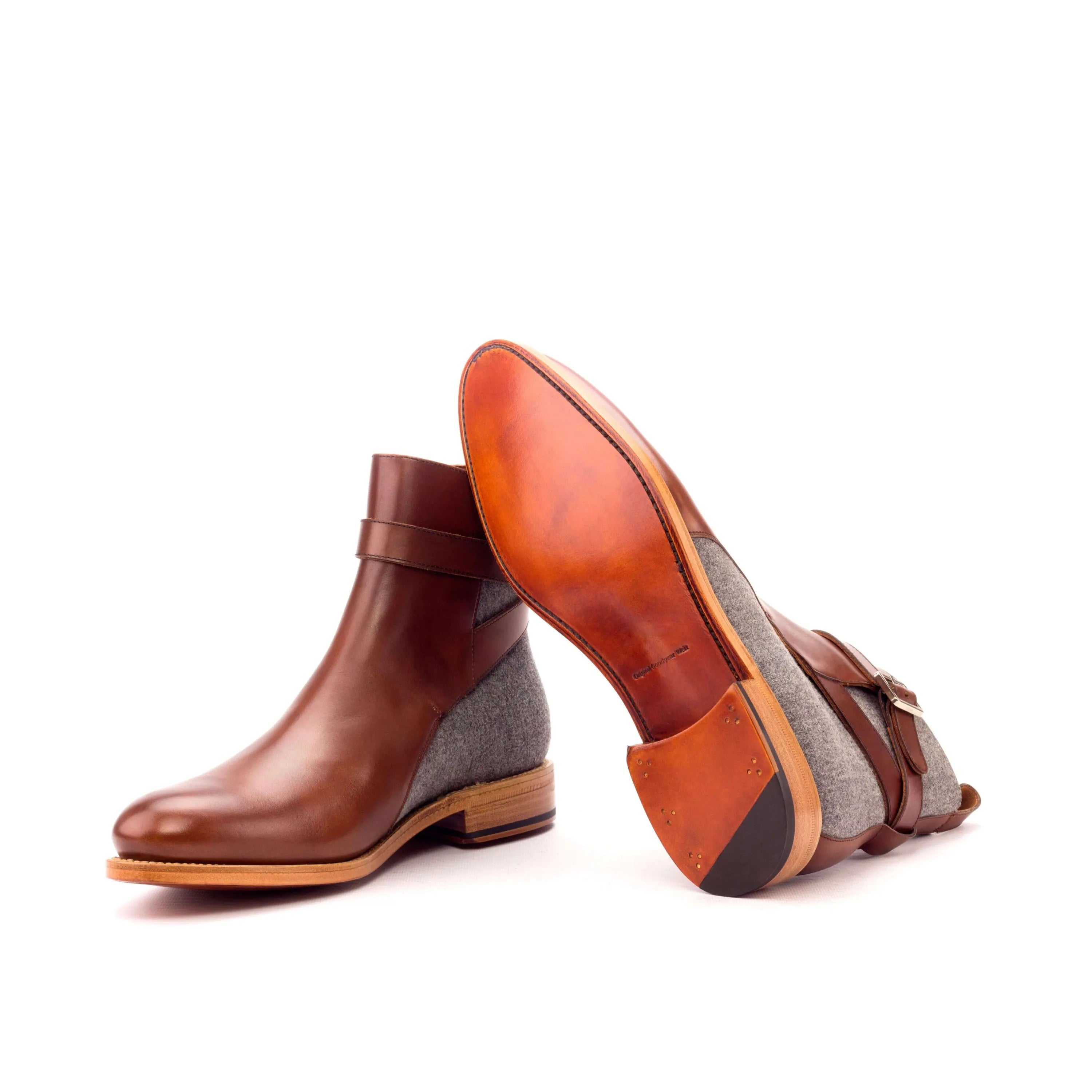 Brown leather Chuck Jodhpur Boots showcasing stylish ankle design and premium craftsmanship