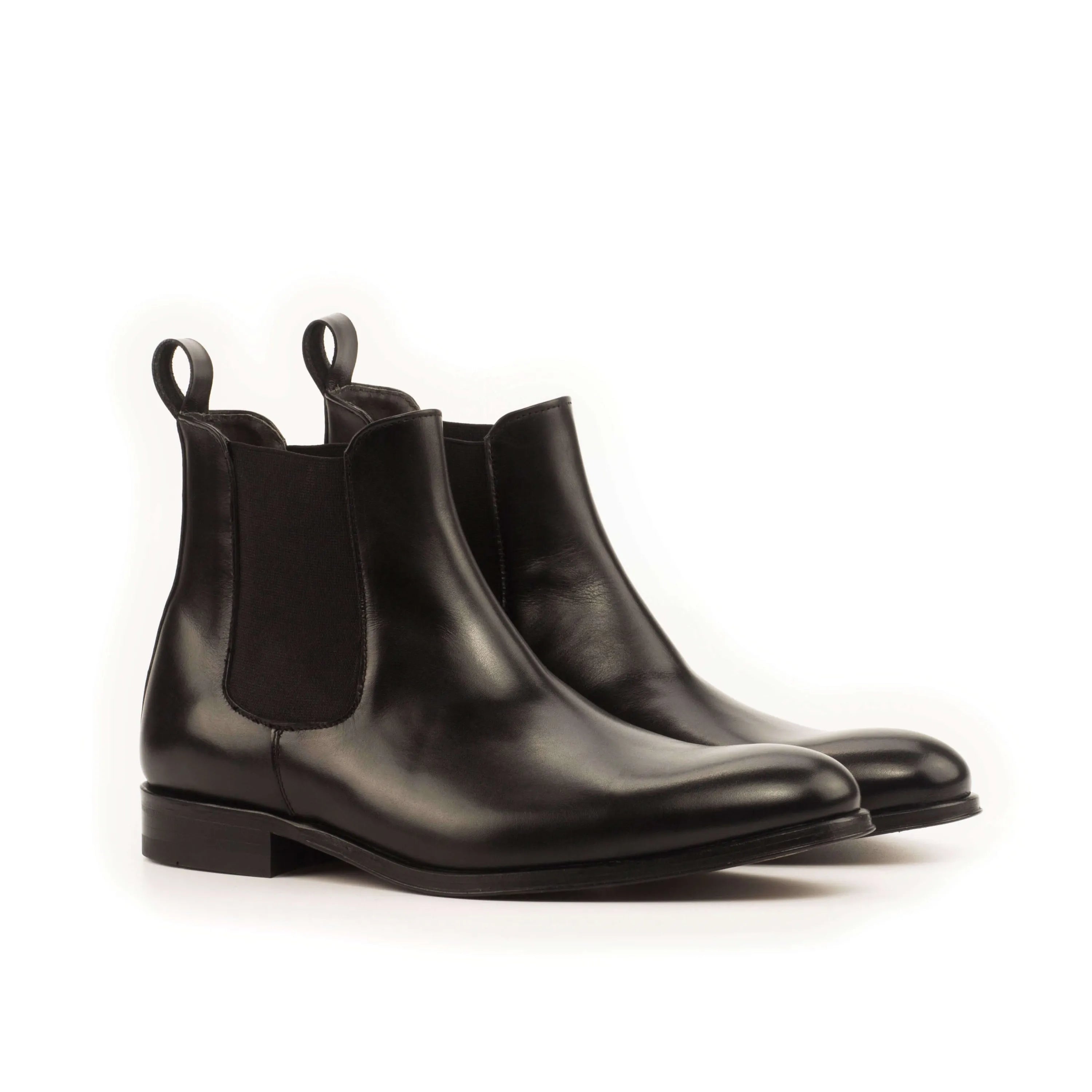 Pair of Chumani Chelsea Boots in black leather for stylish and comfortable wear