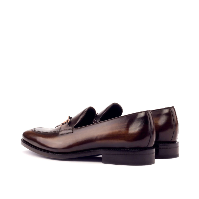 Brown leather Cicli Patina Loafers II featuring elegant tassel detailing