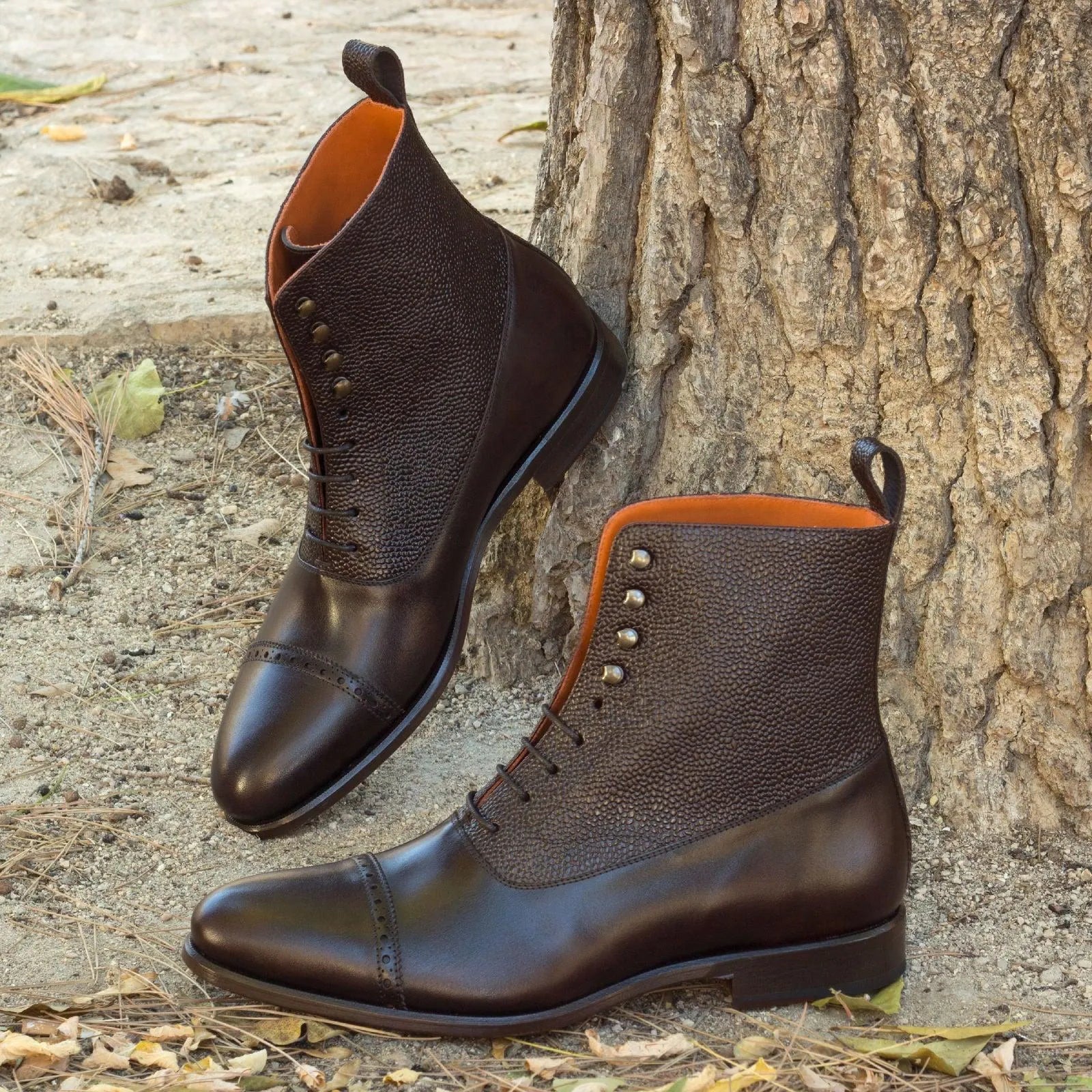 Pair of dark brown Balmoral Boots showcasing classic leather craftsmanship