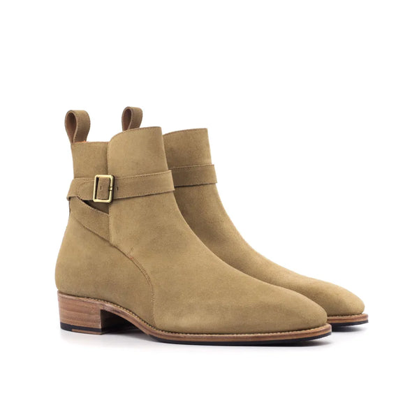 Tan suede ankle boots, showcasing Dany Jodhpur Boots for stylish footwear choices