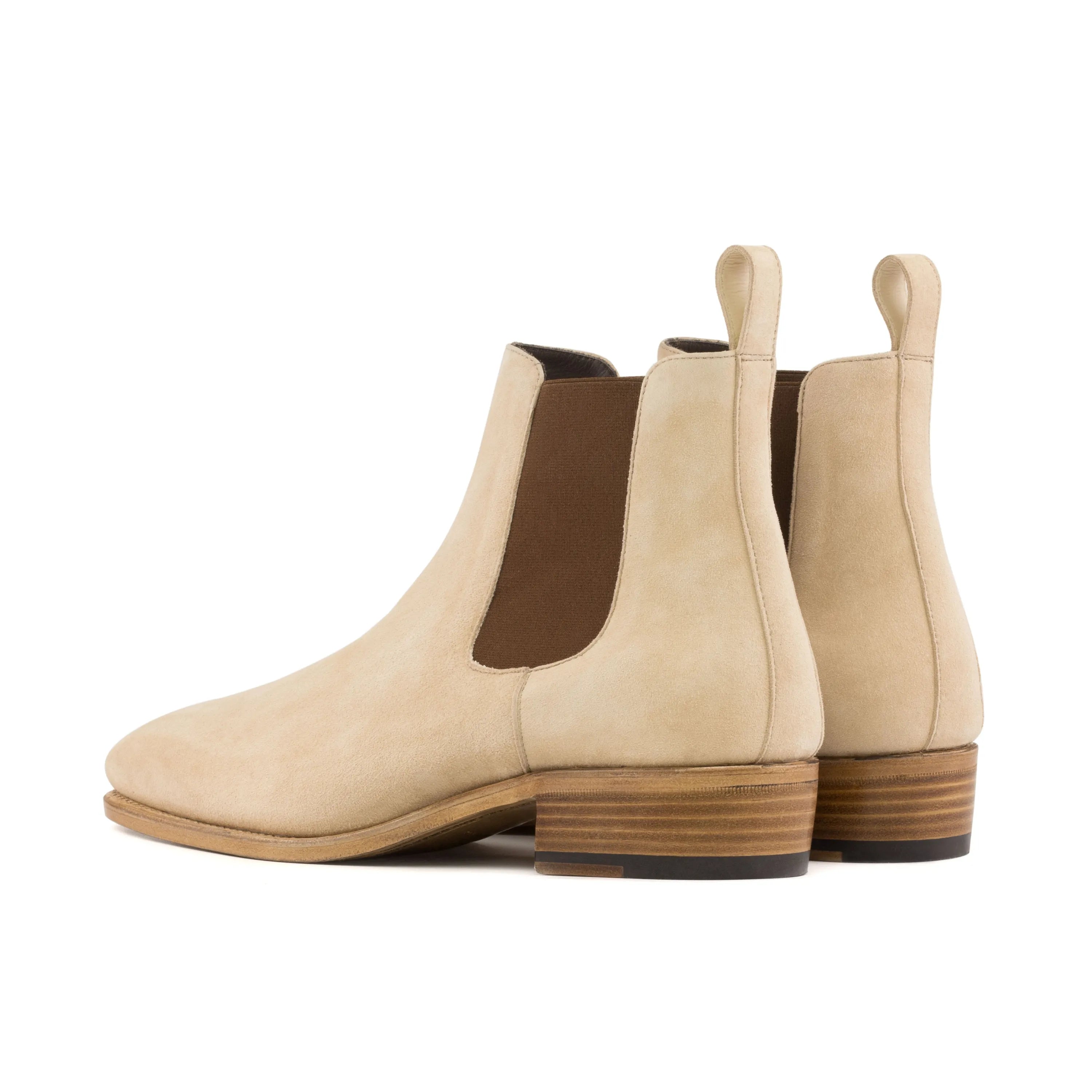 Beige leather Deneb Chelsea boots showcasing modern elegance and versatile style