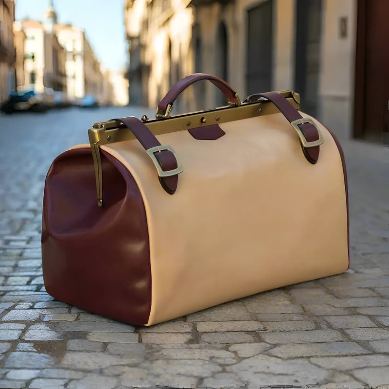 Two-toned leather Doctor’s Bag, perfect companion for unique savoir-faire and style