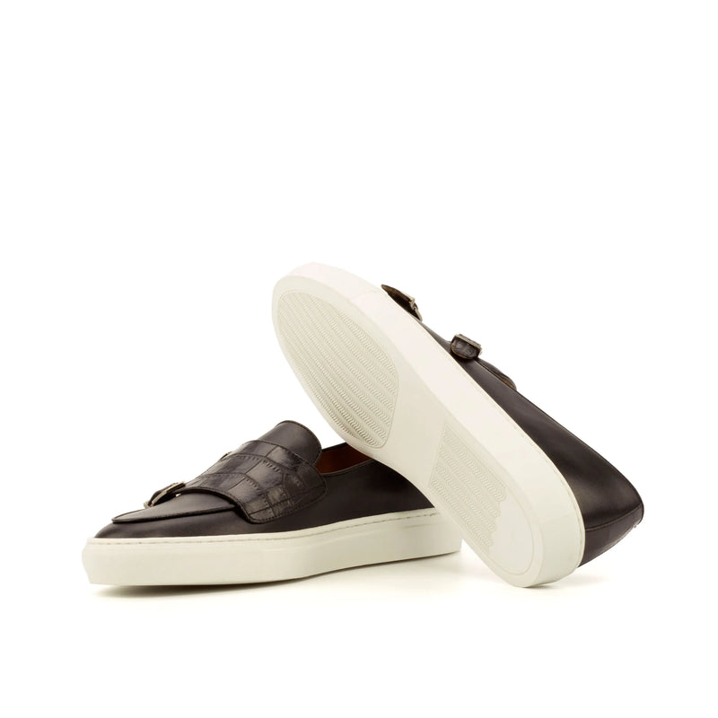 Brown leather Don Monk Sneaker II featuring stylish monk strap design