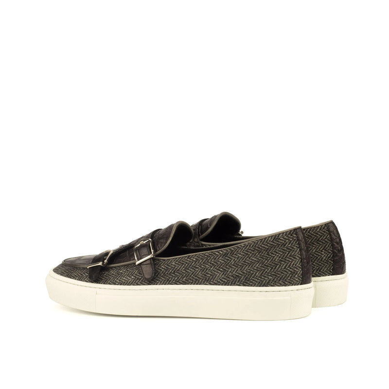 Gray Herringbone Monk Strap Sneakers from the DonDrapper Monk Sneaker collection