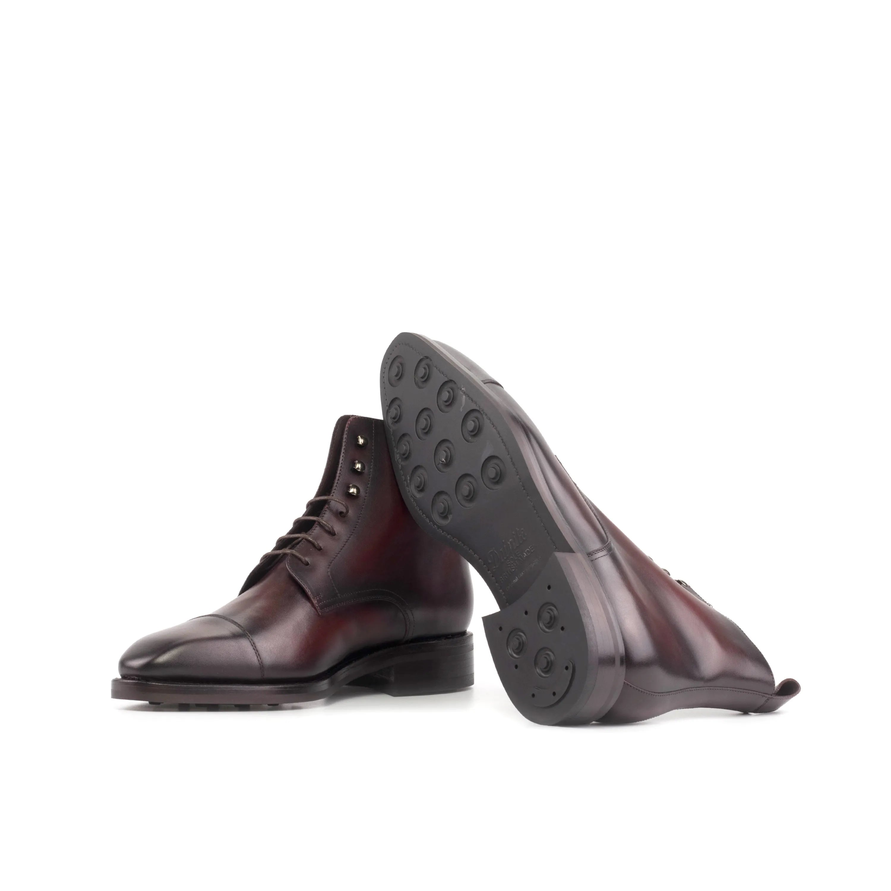 Burgundy leather Donny Jumper Boots showcasing style and elegance in every step
