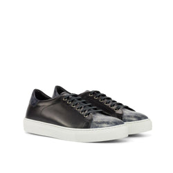 Black leather DTT3 Trainer Patina Sneakers II with cupsole for stylish comfort