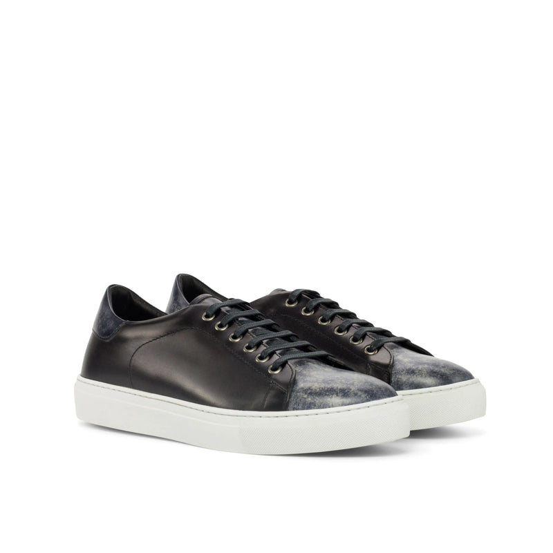 Black leather DTT3 Trainer Patina Sneakers II with cupsole for stylish comfort