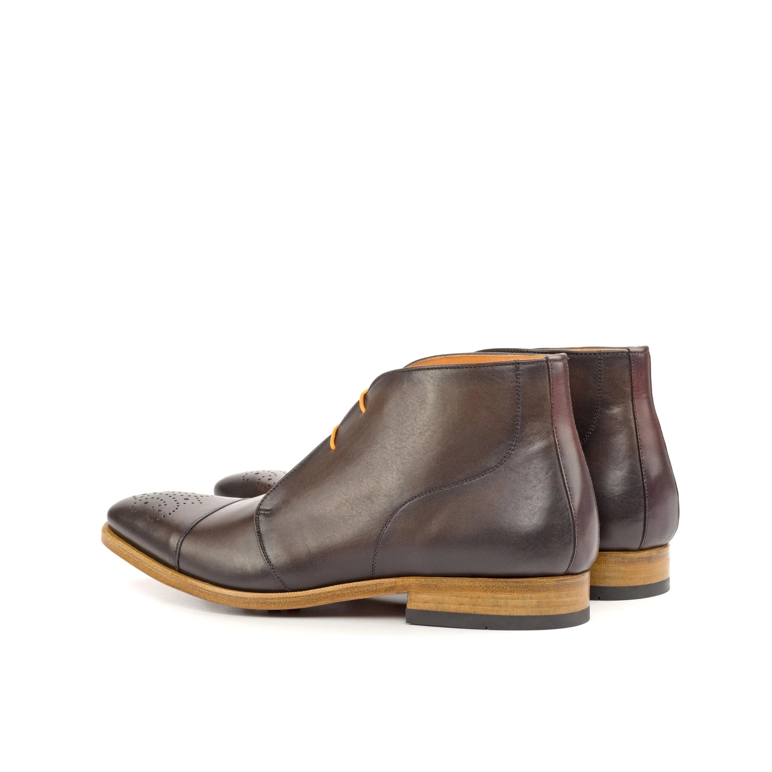 Brown leather Franko Chukka boots showcasing stylish and versatile footwear design