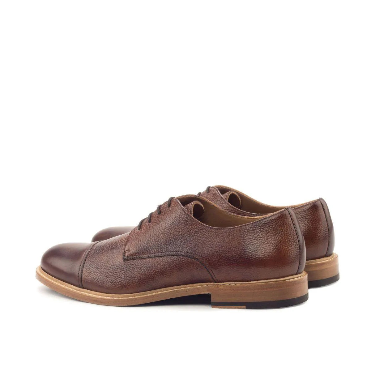 Brown leather Gavins Derby Shoes featuring a classic derby split toe design