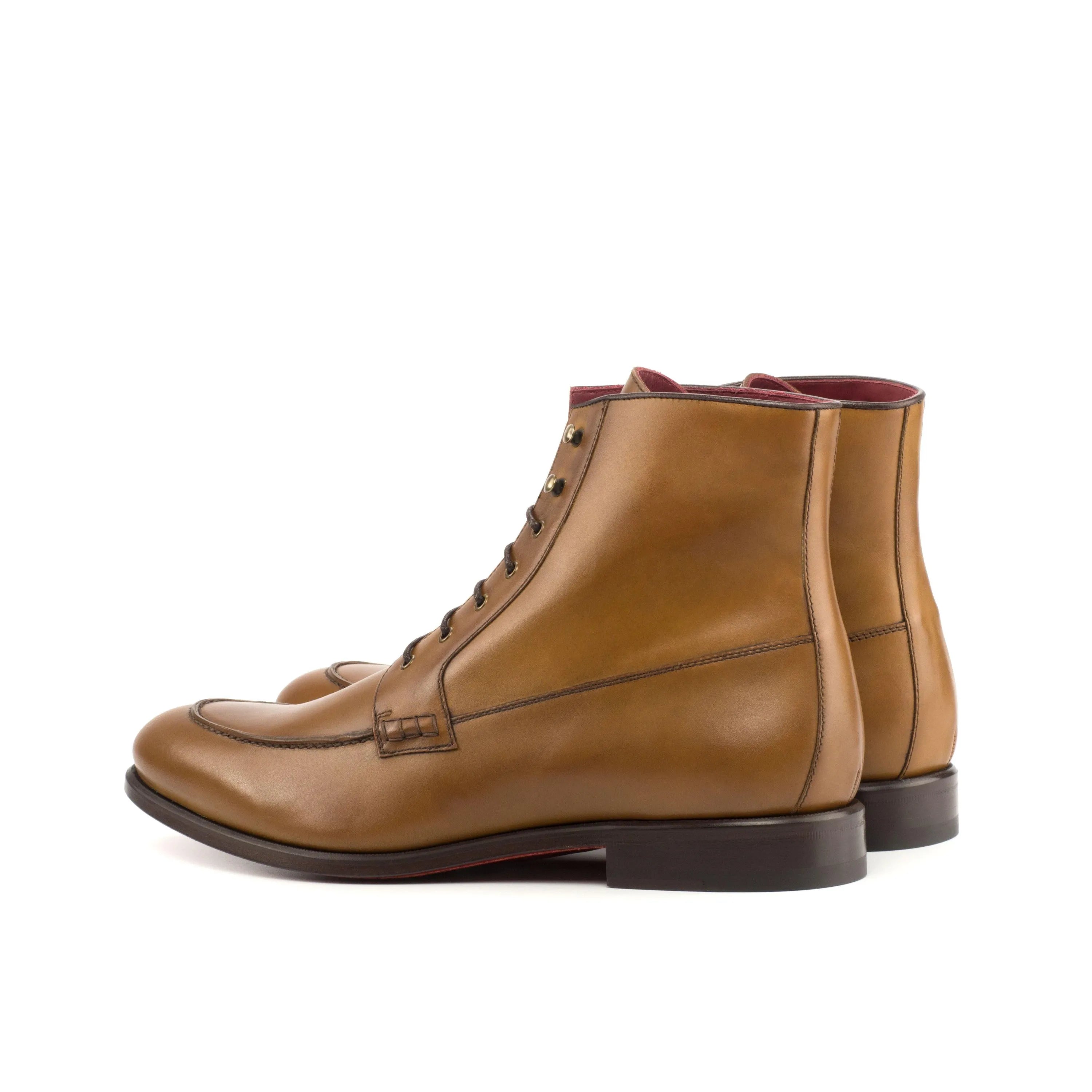 Brown leather lace-up boots from the Georgino Moc Boot collection