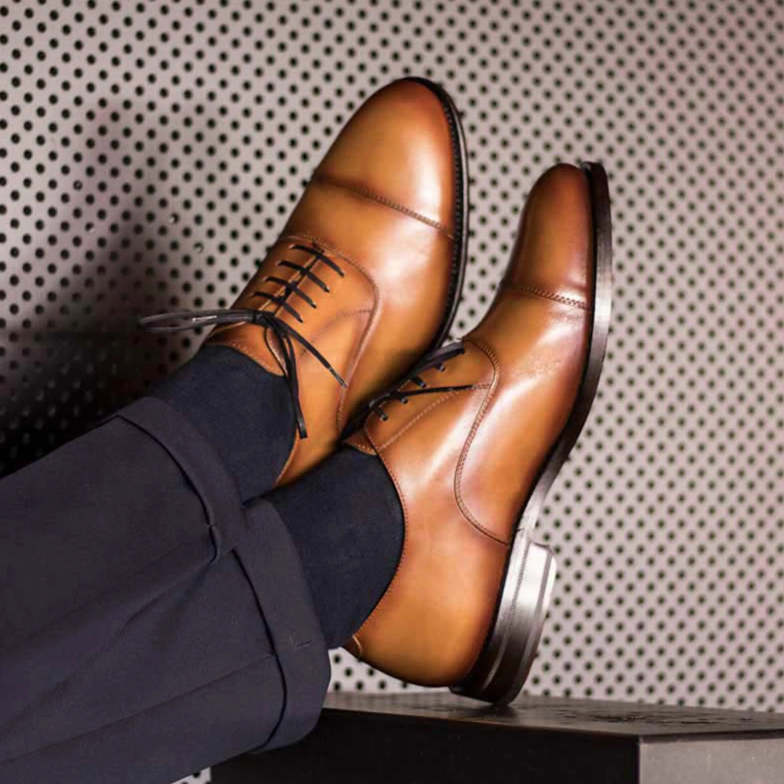 Brown leather Georgy Oxford shoes II perfect for the fast lane and stylish occasions