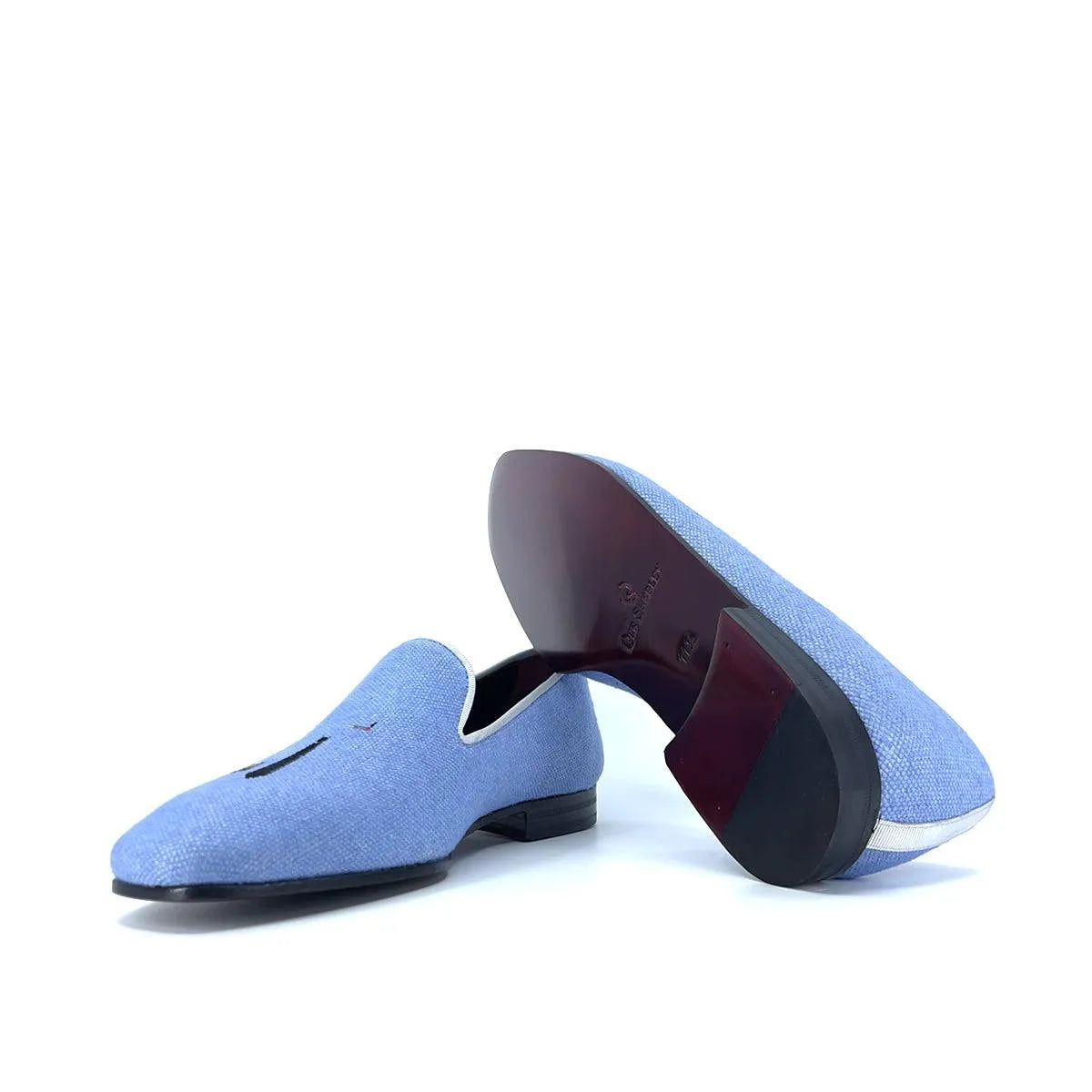 Light blue linen loafers from the Harry Drake Slipon collection