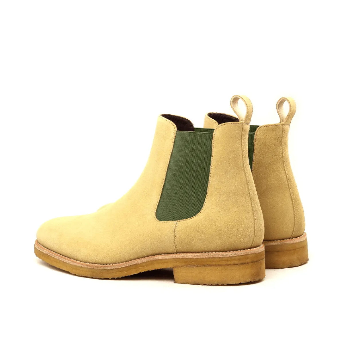 Tan suede Hasutu Chelsea Boot showcasing stylish and versatile footwear design