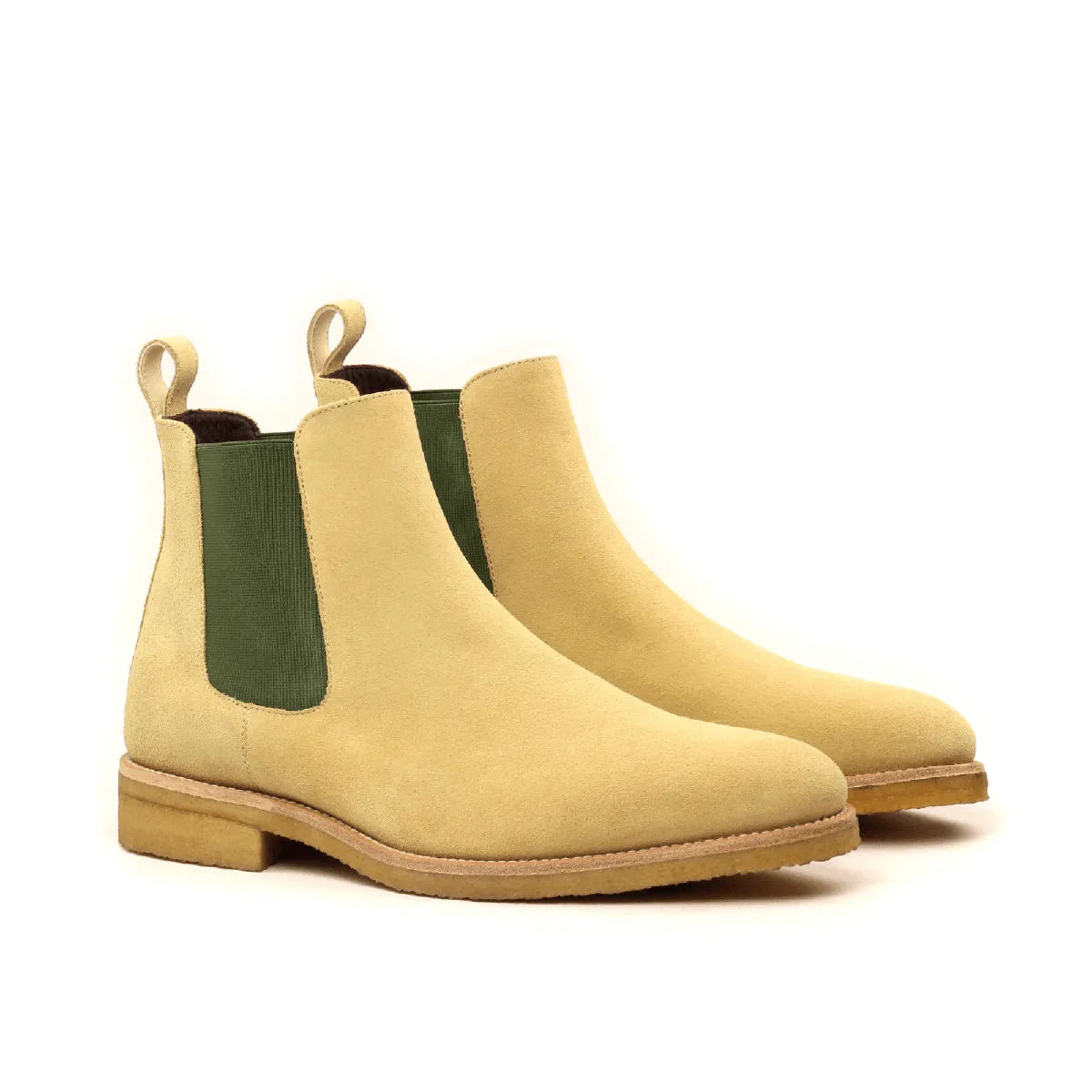 Tan suede Hasutu Chelsea Boot showcasing stylish and modern footwear design