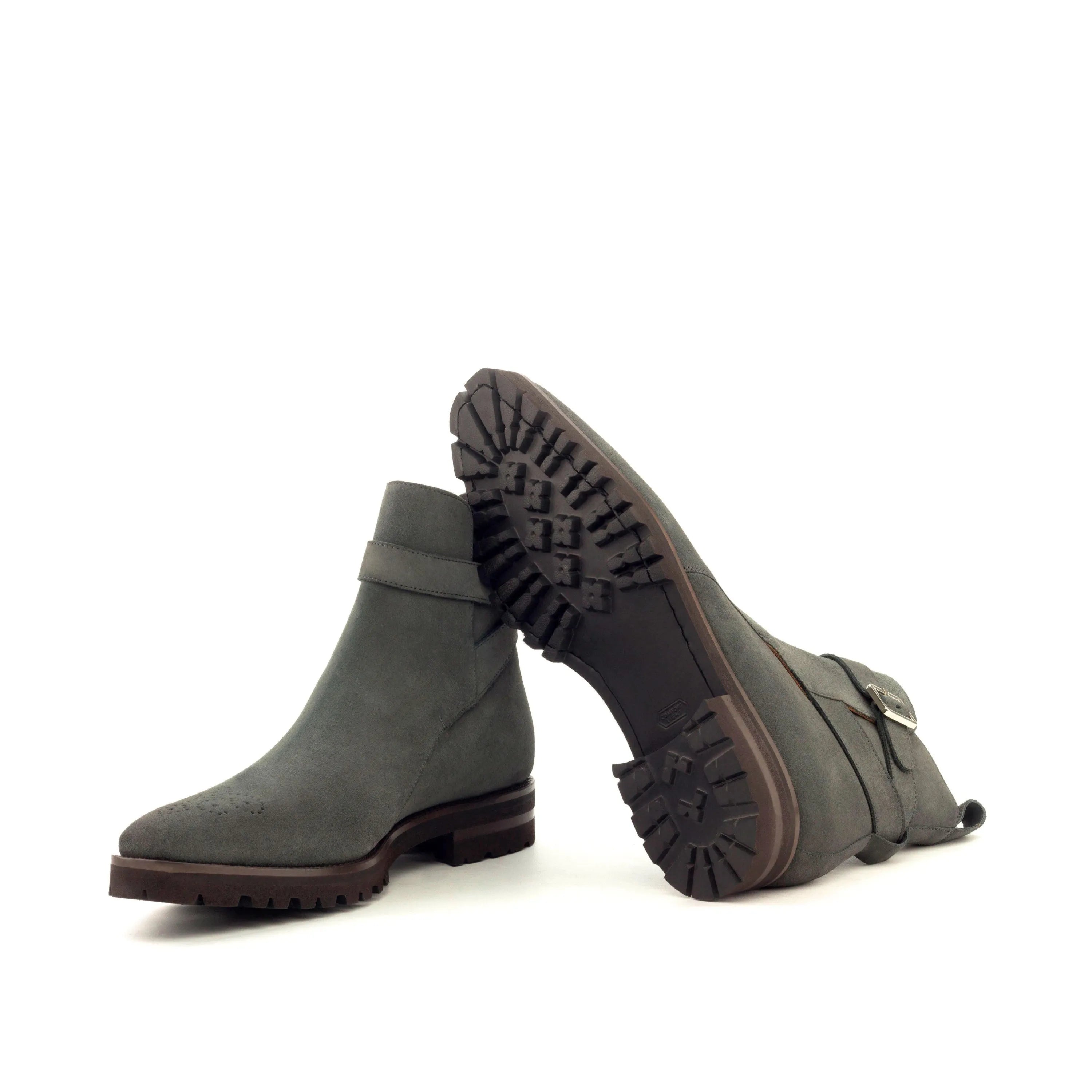Gray leather ankle boots from Herodotus Jodhpur Boots collection