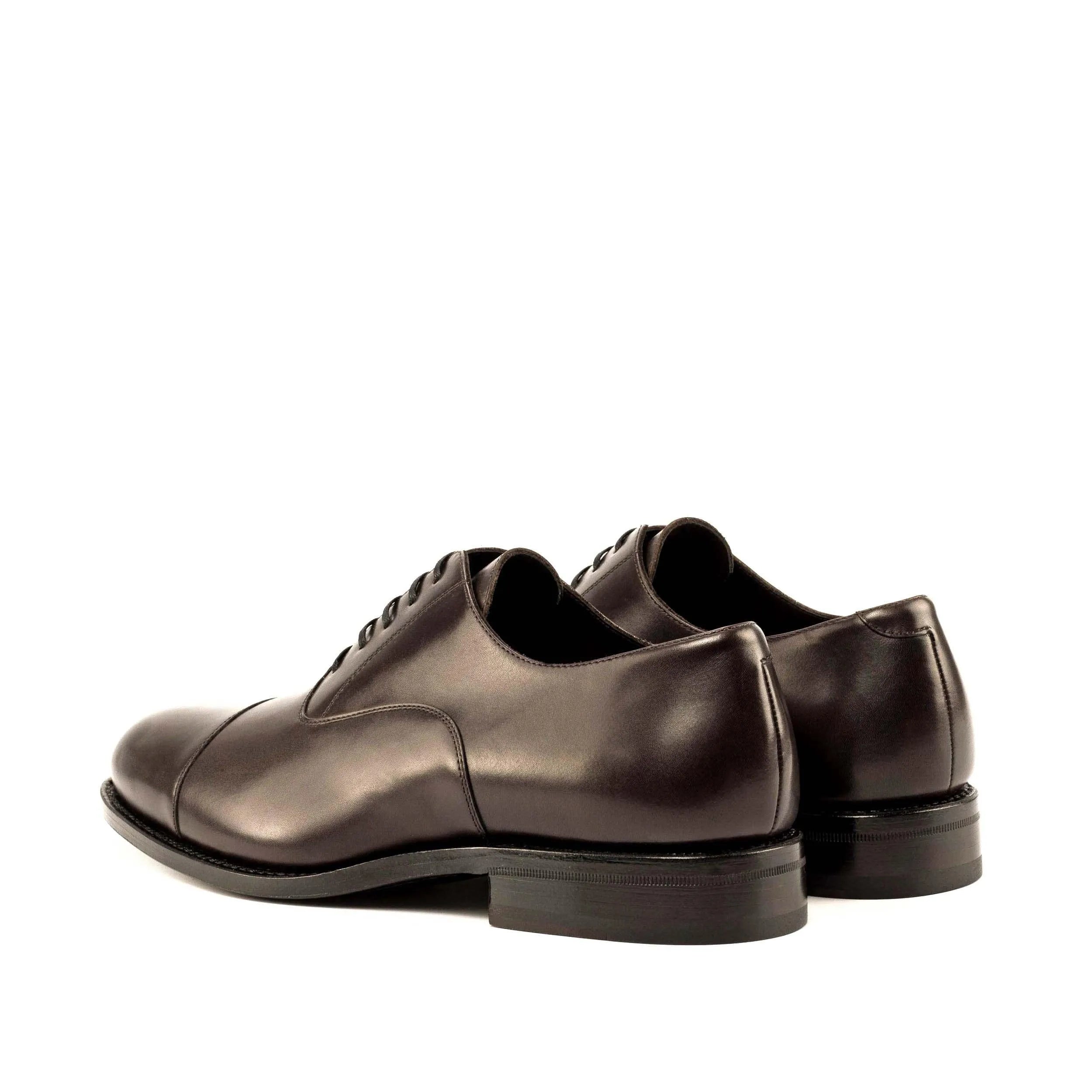 Pair of brown leather Hildon Oxford shoes for formal attire and elegant style