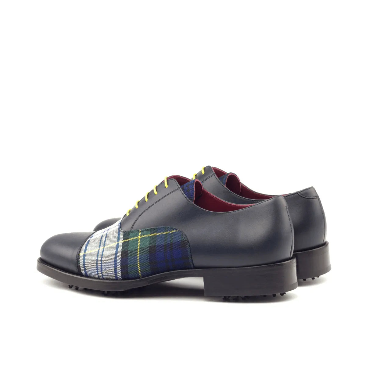 Pair of plaid-accented Hogan Oxford golf shoes for stylish performance on the course