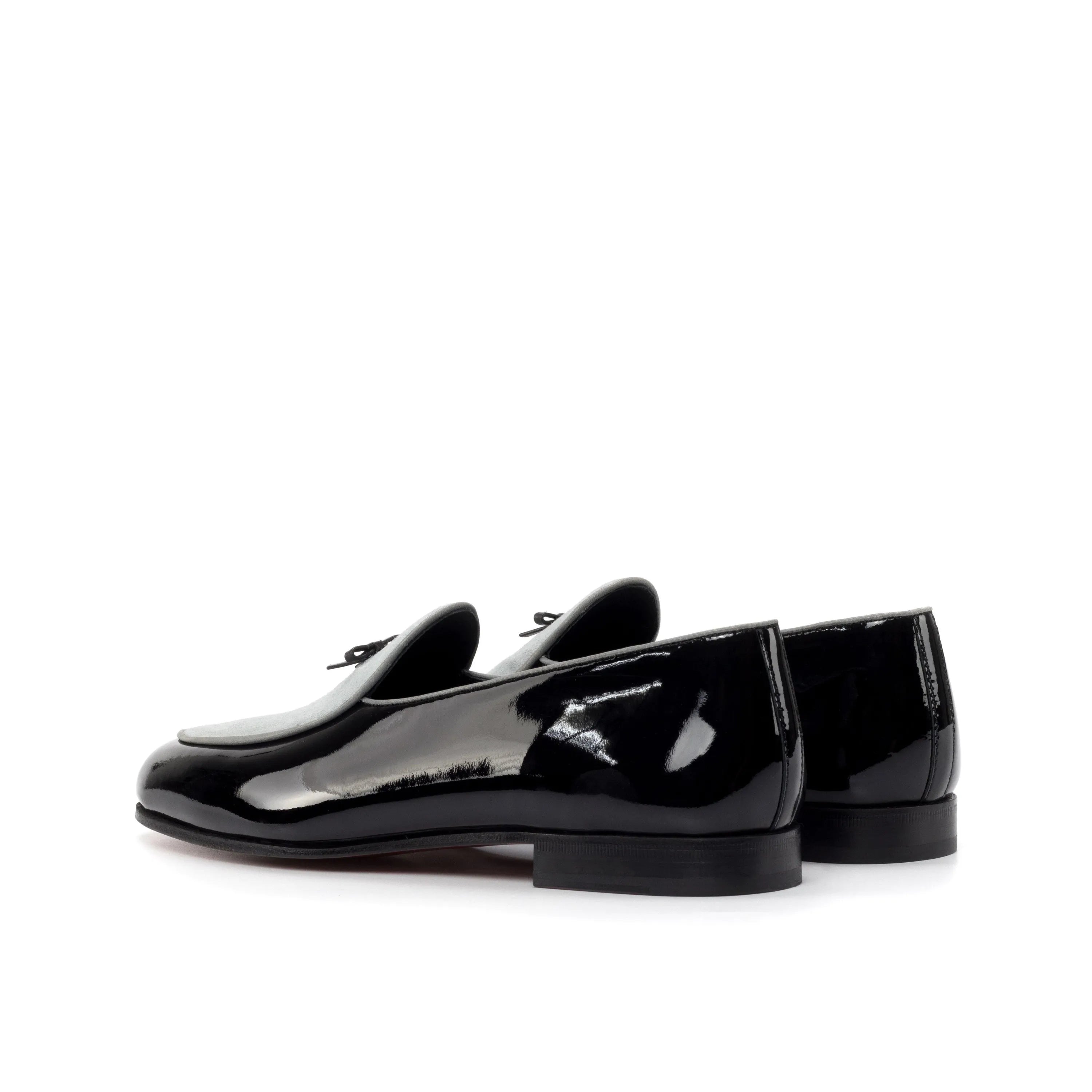 Pair of shiny black loafers from the Jameson Belgian Slipper collection