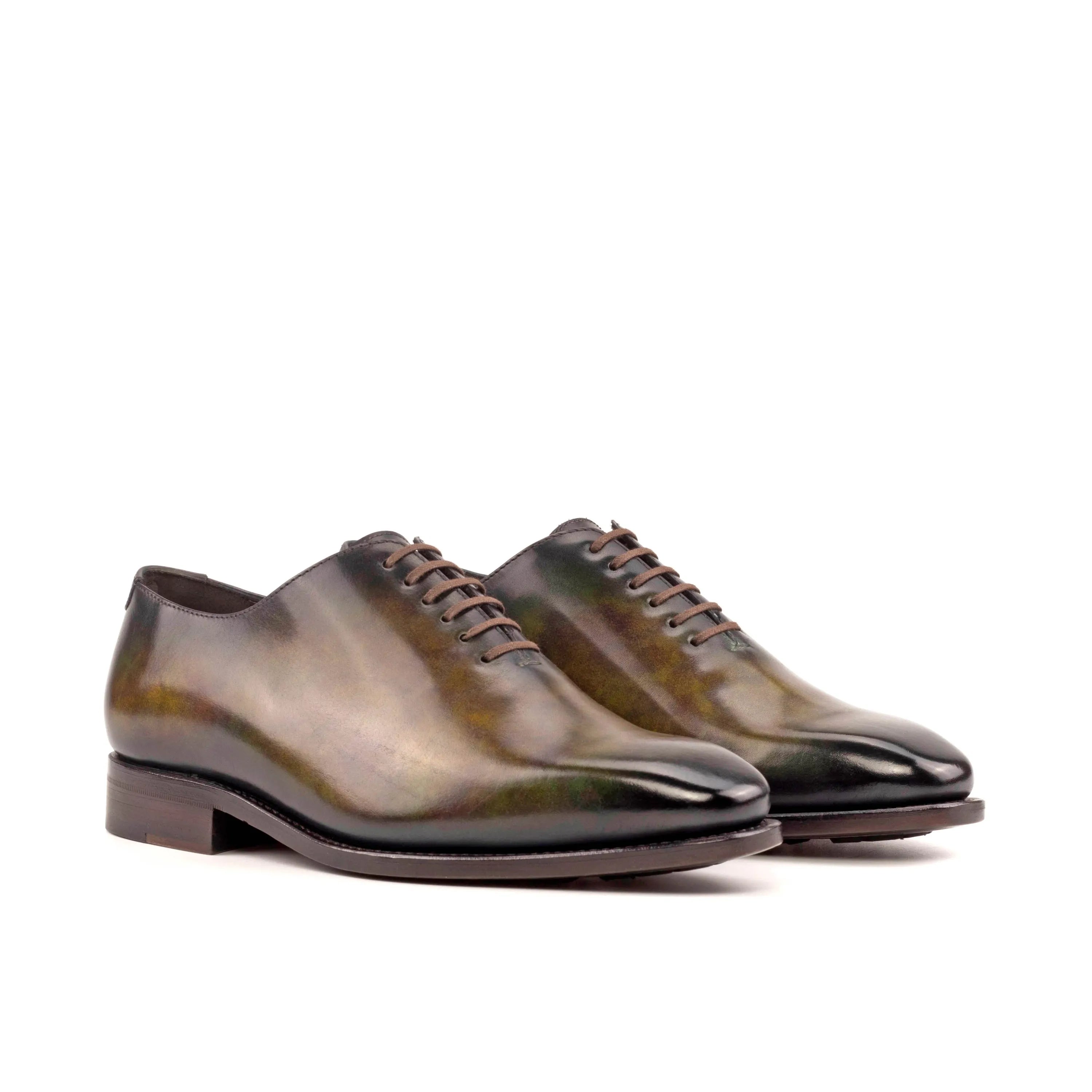 Pair of Javn Patina Wholecut shoes showcasing elegant leather craftsmanship