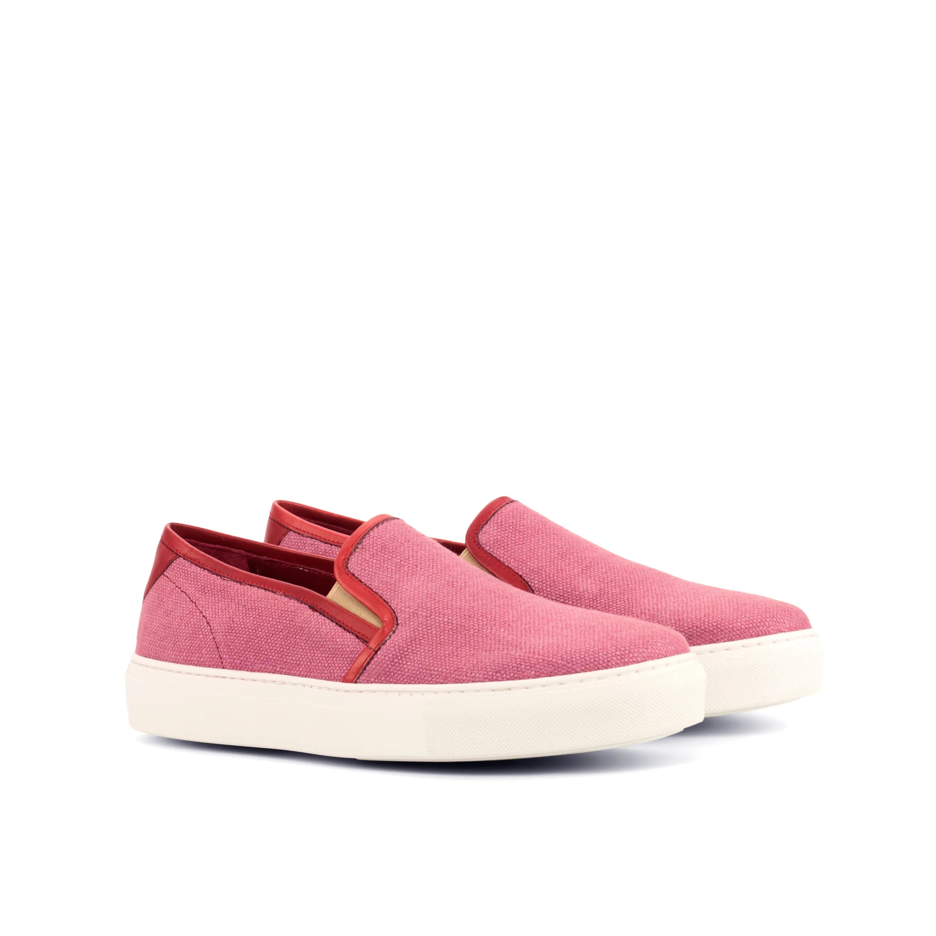 Jewlz91 Ladies Slipon Sneakers in pink, perfect for casual and comfortable style