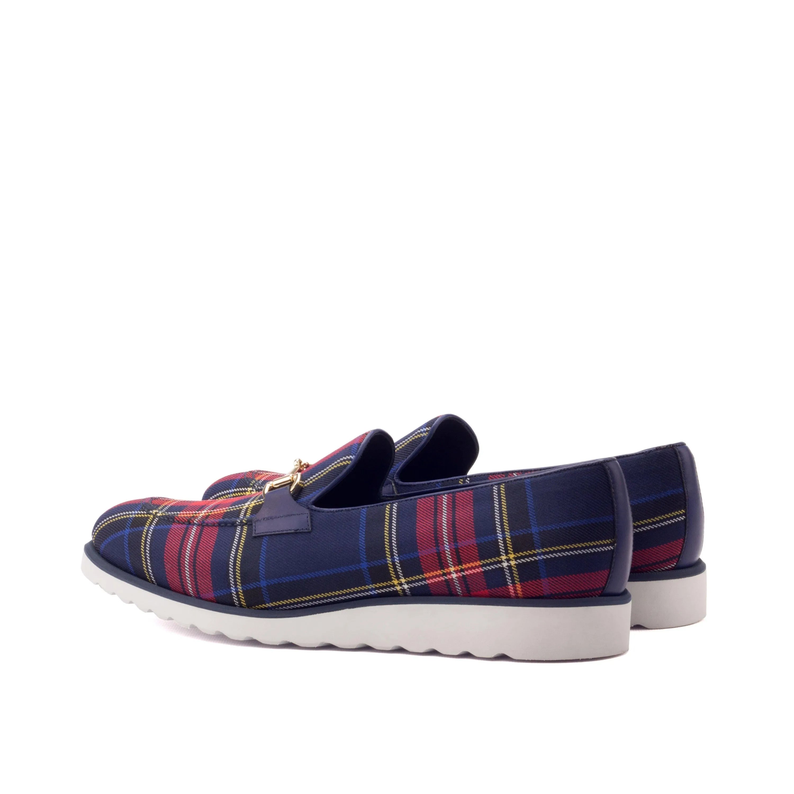 Plaid patterned Johnny Windowpane Loafers showcasing stylish and sophisticated design
