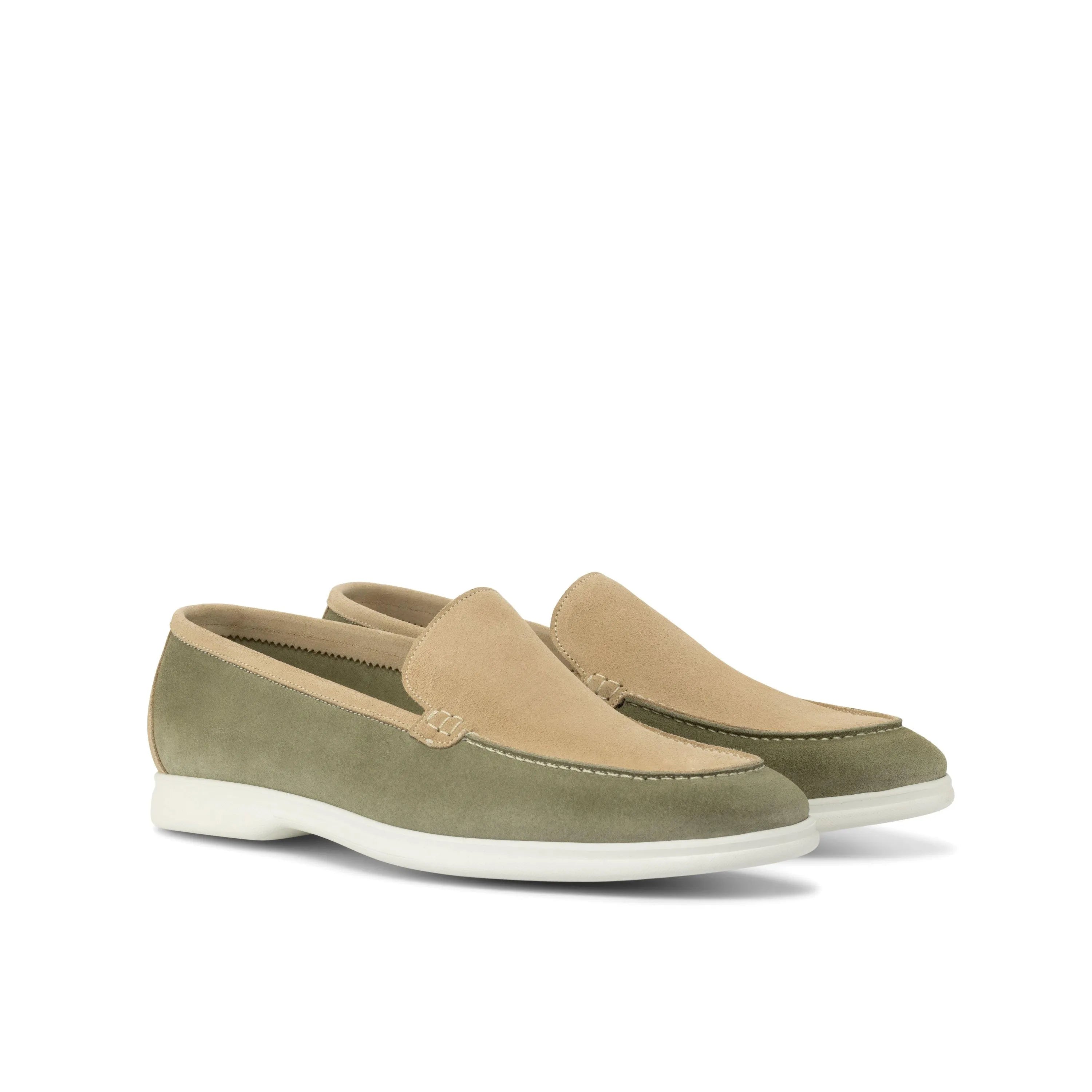 Two-tone leather loafers from Juan Moc Flex Shoes for stylish comfort and versatility