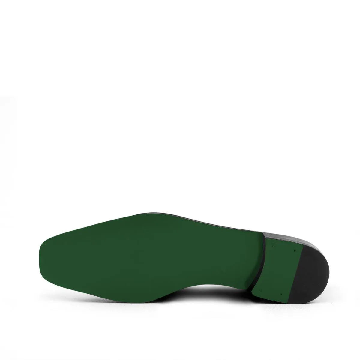 Green-soled dress shoe from the Jumirah Drake slip collection for stylish footwear choices