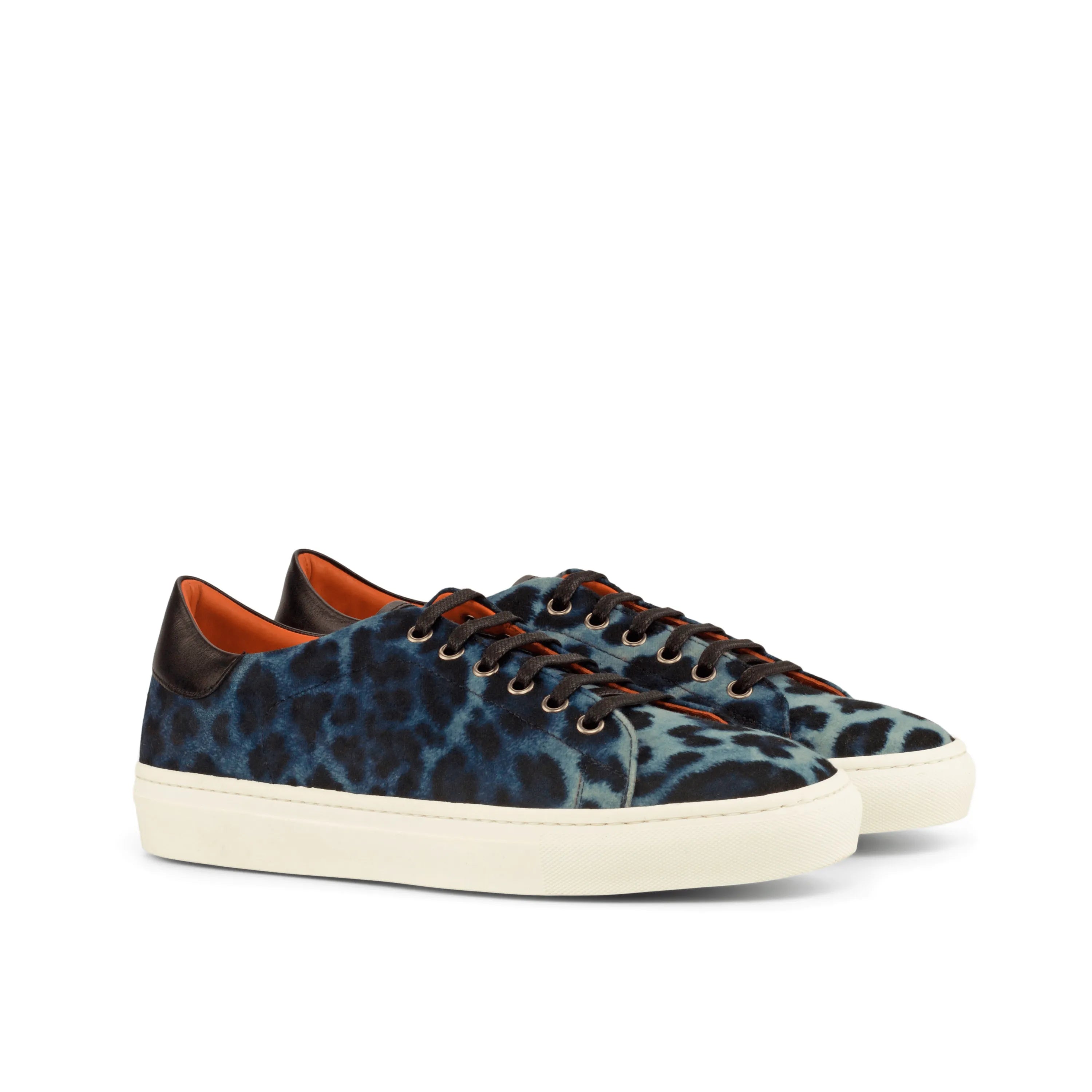 Blue leopard print Leon Trainer Sneakers for stylish and comfortable footwear