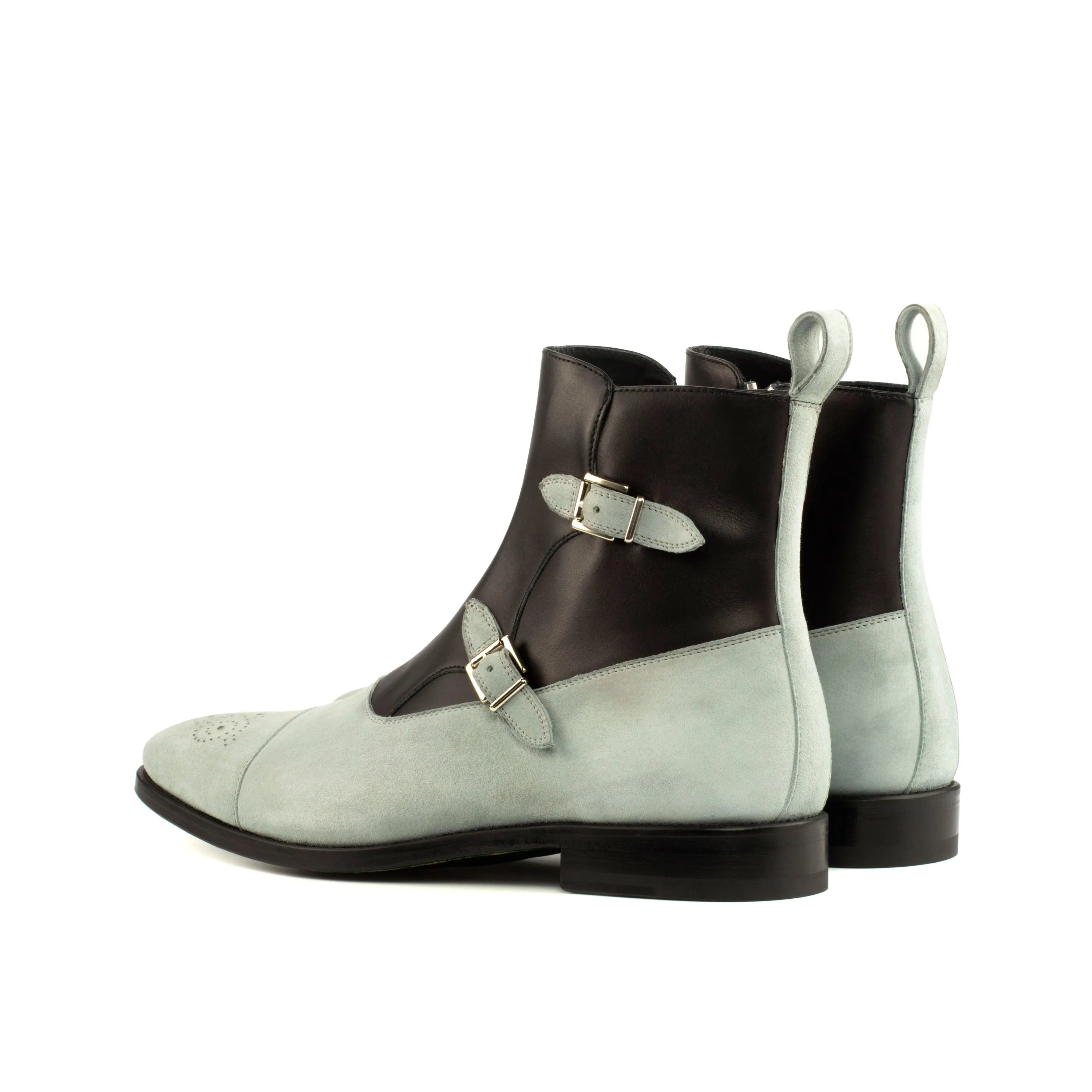 Two-tone leather buckle boots from the Lima72 Octavian collection