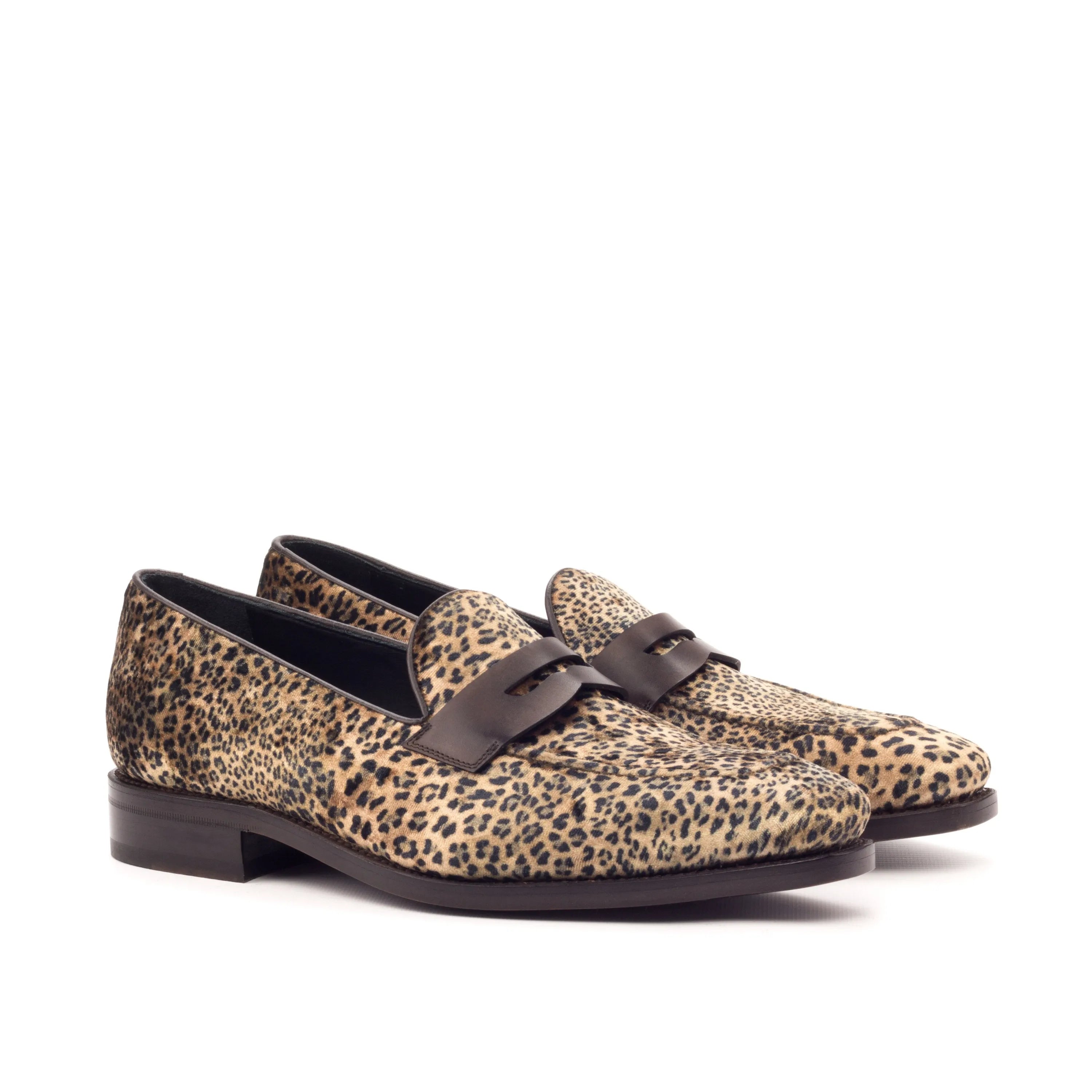 Leopard print leather Livernois Loafers, a luxury bespoke choice for executives