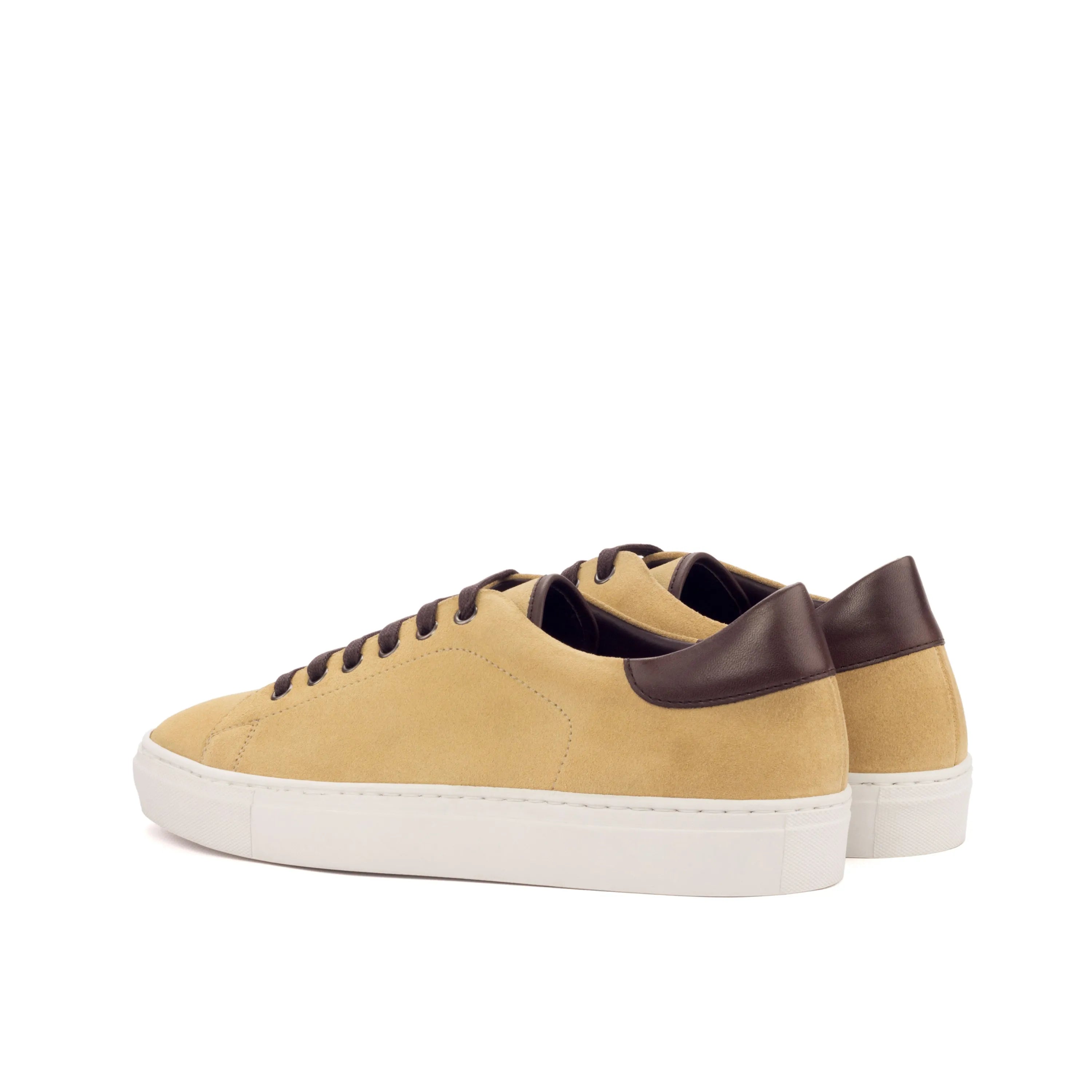 Tan leather Lordi Trainer Sneakers II featuring stylish brown accents